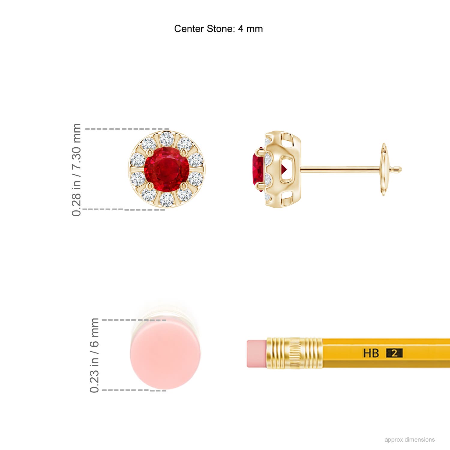 AAA - Ruby / 0.88 CT / 14 KT Yellow Gold