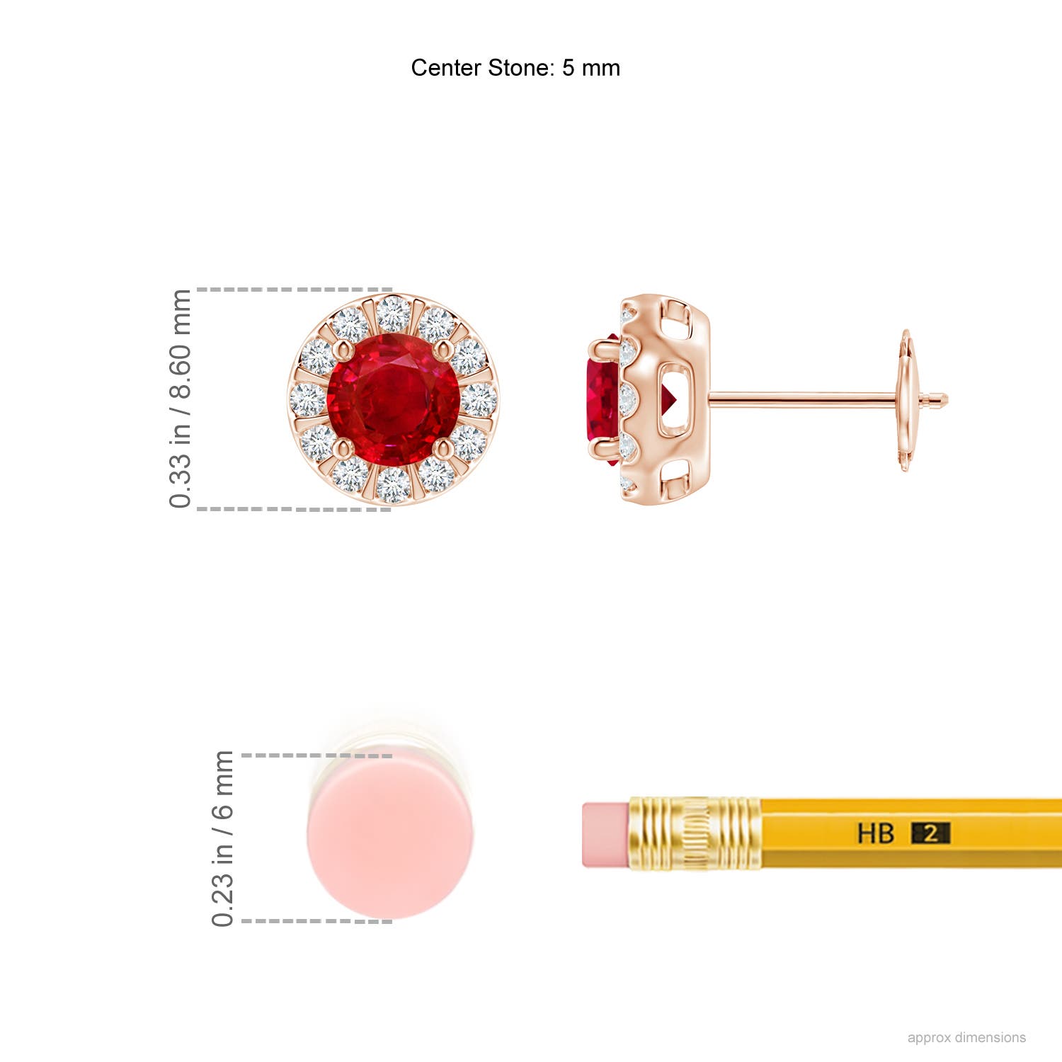 AAA - Ruby / 1.49 CT / 14 KT Rose Gold