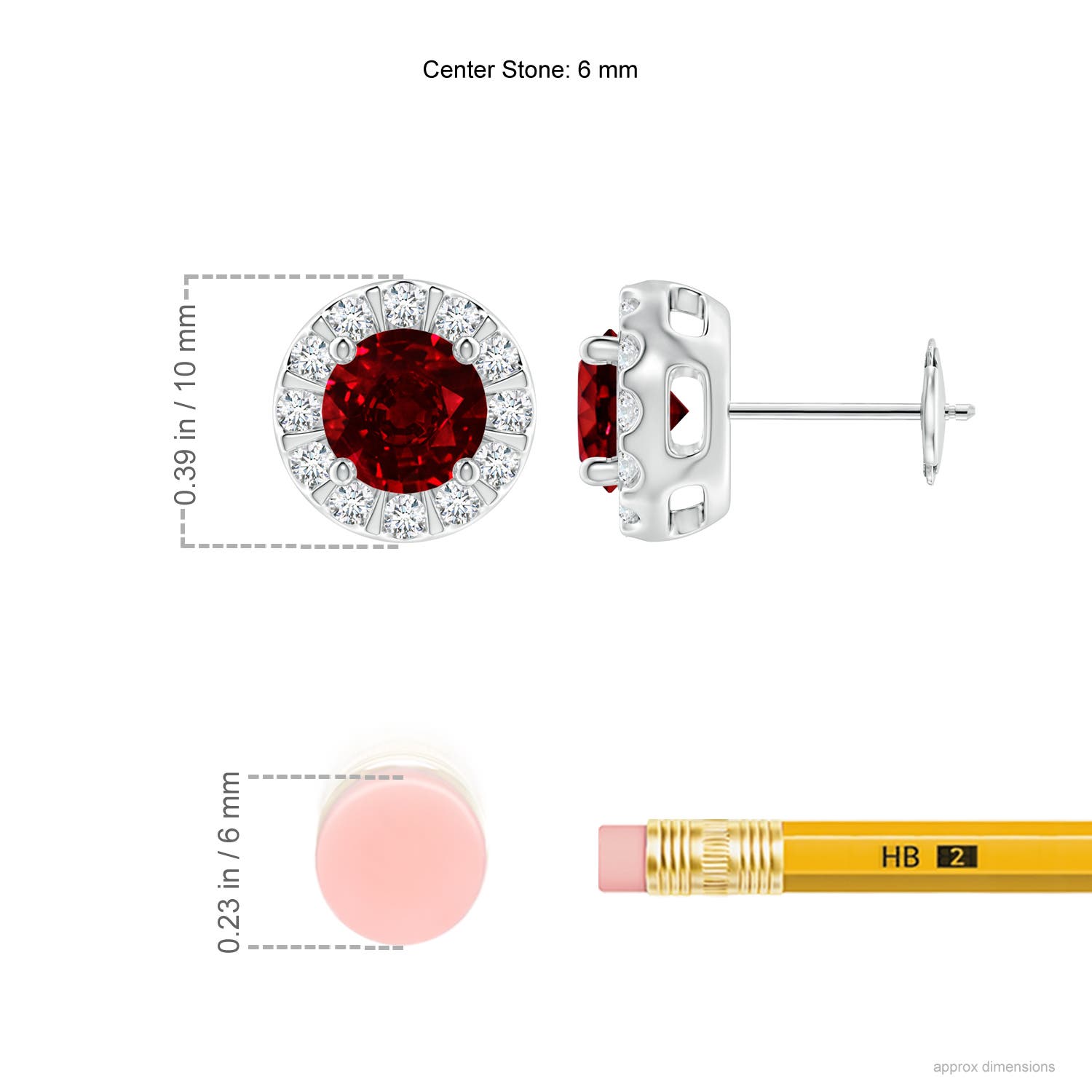 AAAA - Ruby / 2.43 CT / 14 KT White Gold