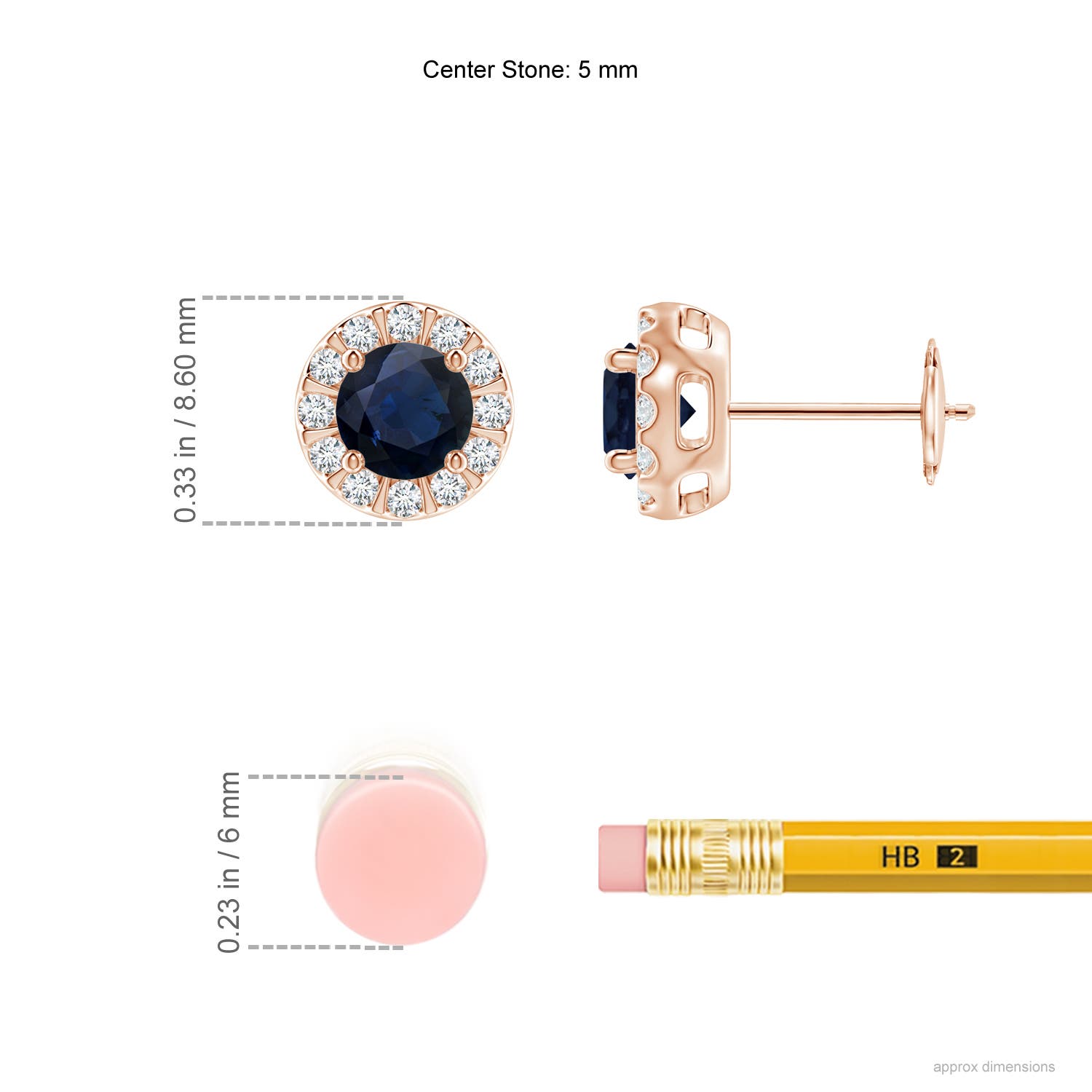 A - Blue Sapphire / 1.49 CT / 14 KT Rose Gold