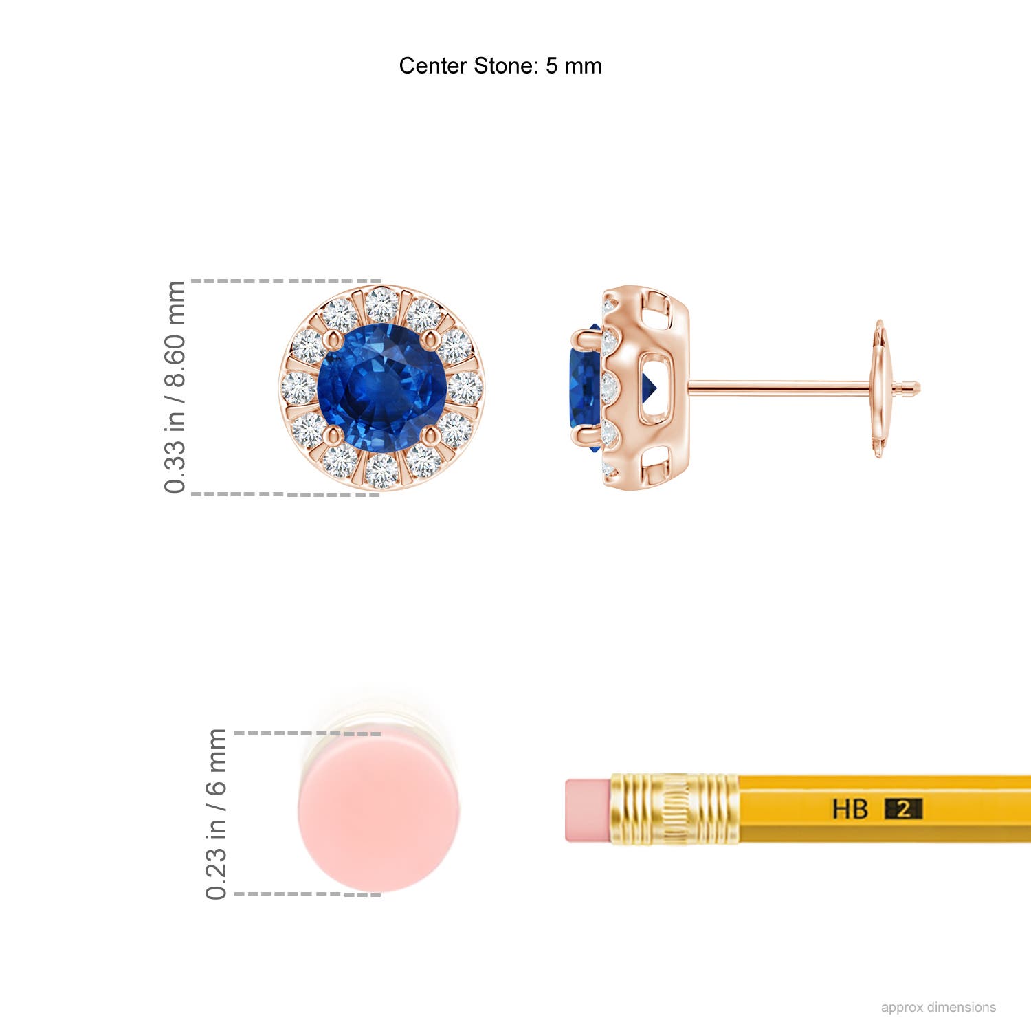 AAA - Blue Sapphire / 1.49 CT / 14 KT Rose Gold