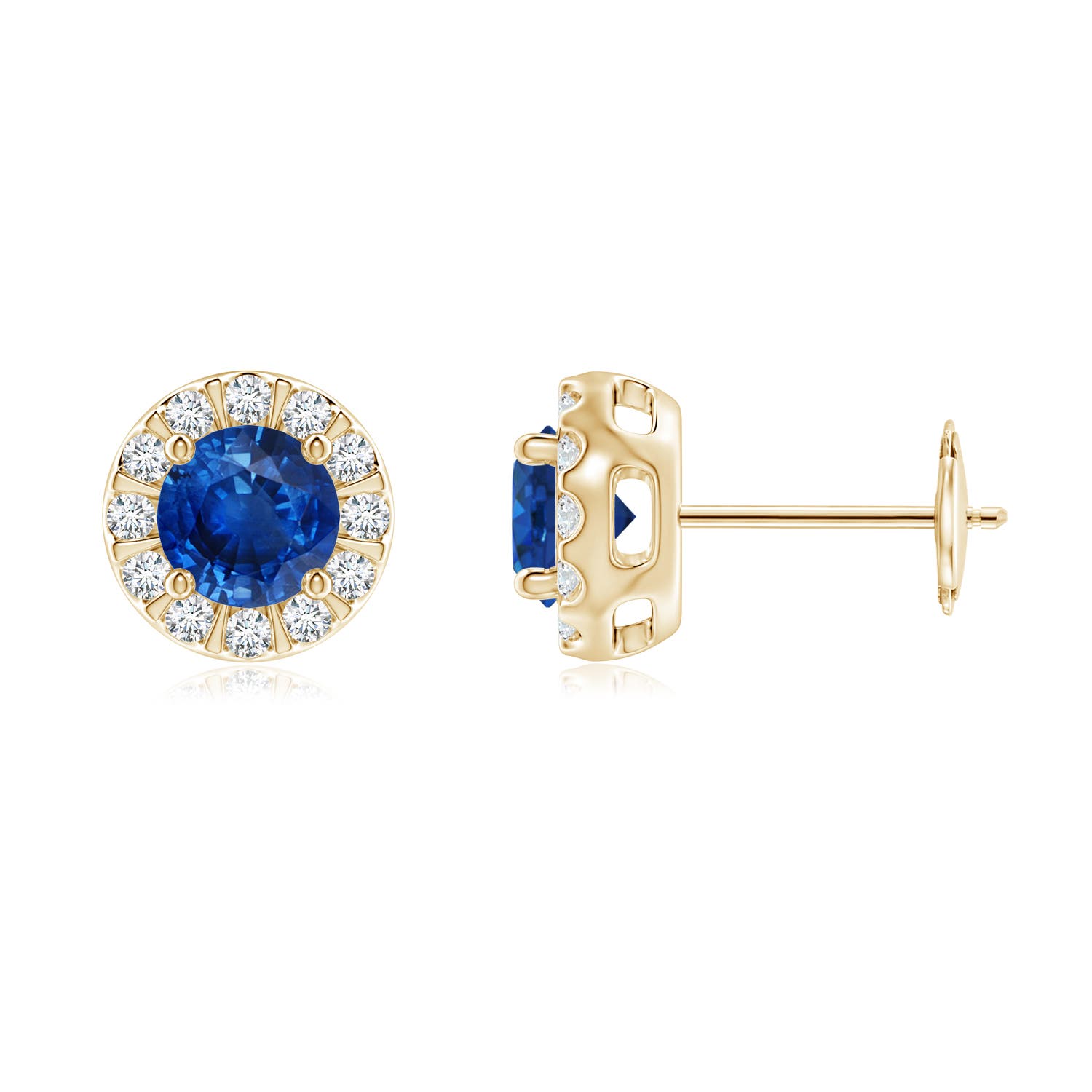 AAA - Blue Sapphire / 1.49 CT / 14 KT Yellow Gold