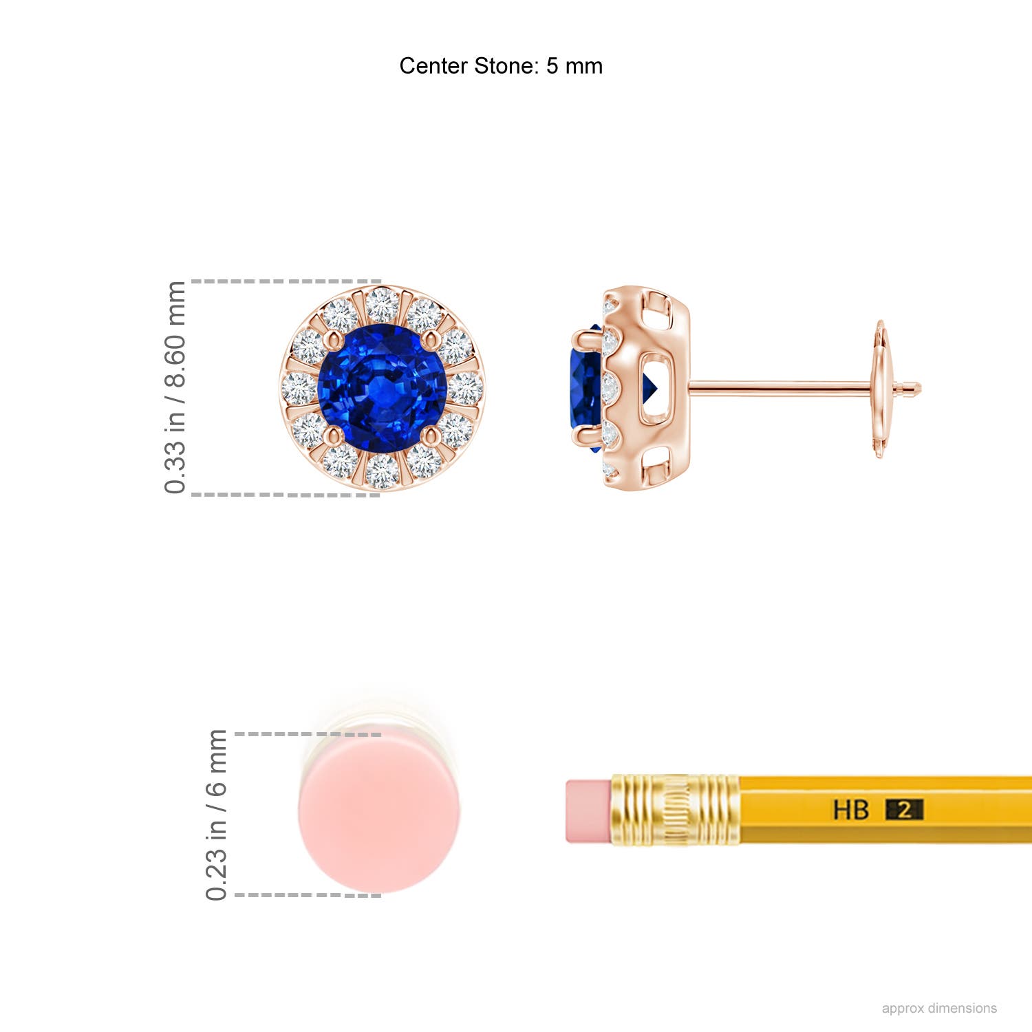 AAAA - Blue Sapphire / 1.49 CT / 14 KT Rose Gold