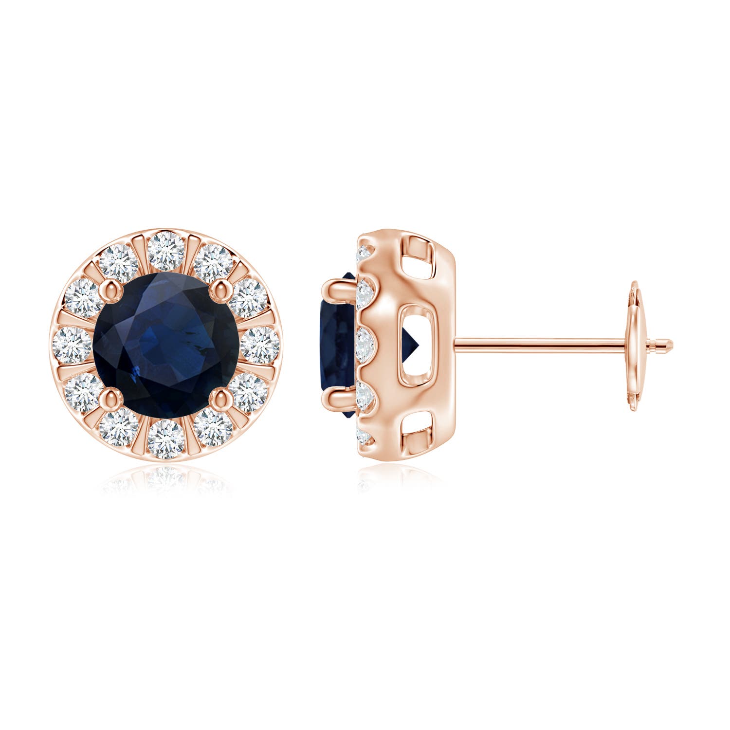 A - Blue Sapphire / 2.43 CT / 14 KT Rose Gold