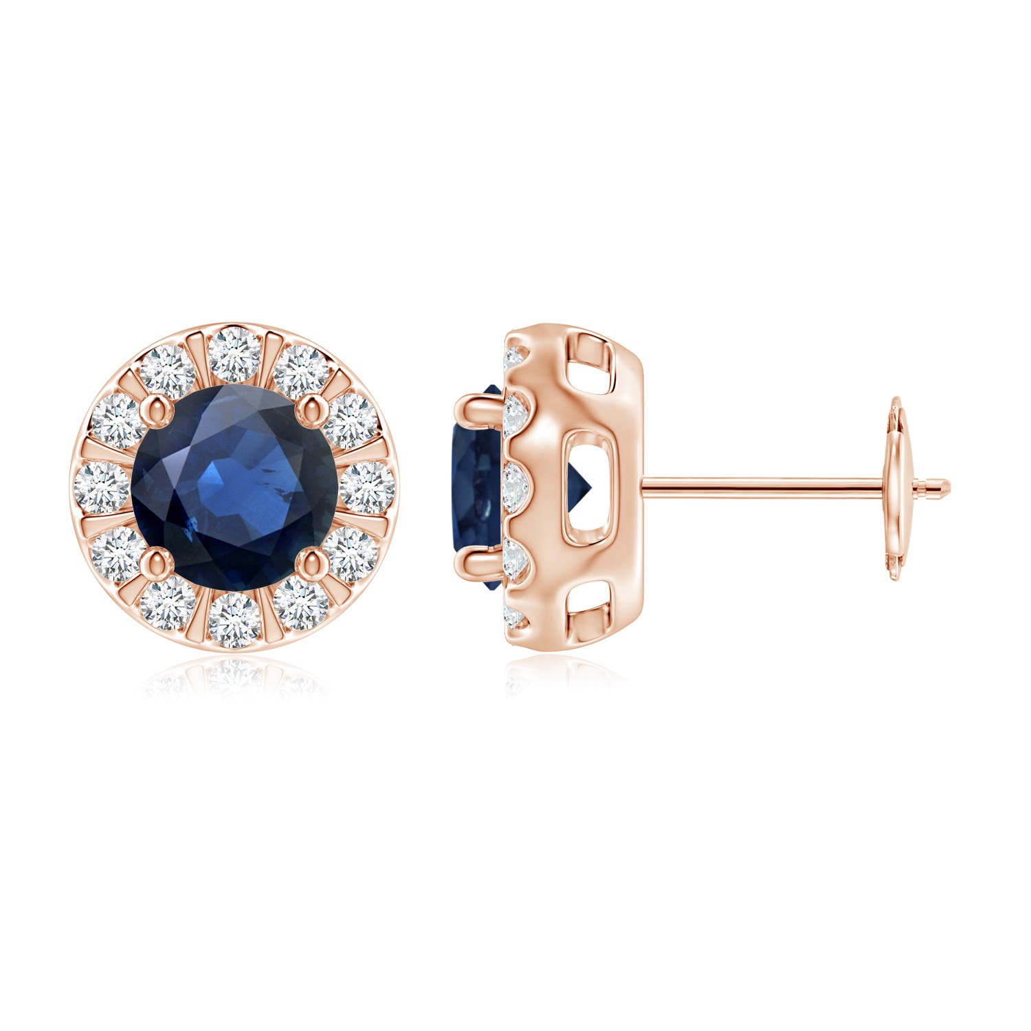 AA - Blue Sapphire / 2.43 CT / 14 KT Rose Gold