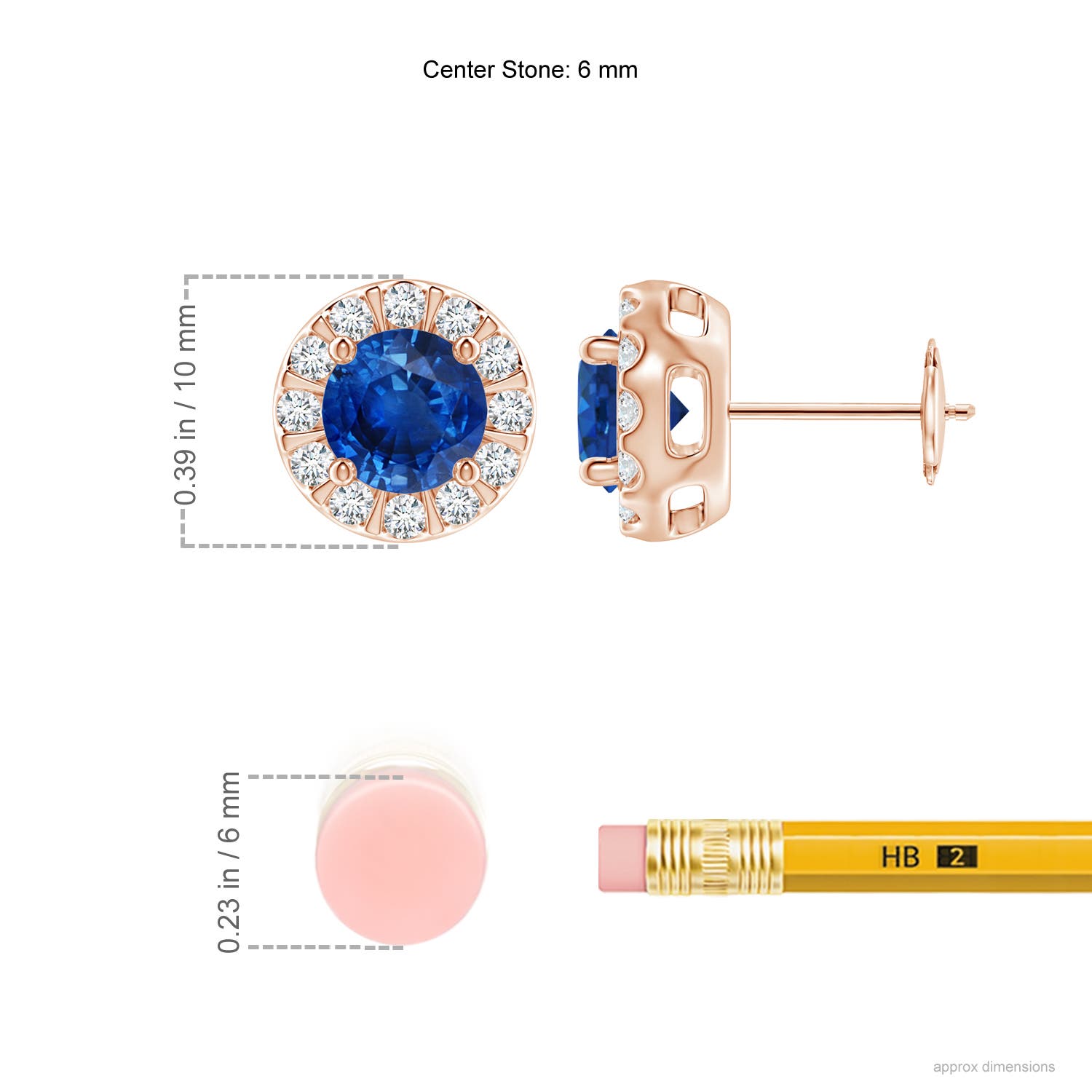 AAA - Blue Sapphire / 2.43 CT / 14 KT Rose Gold