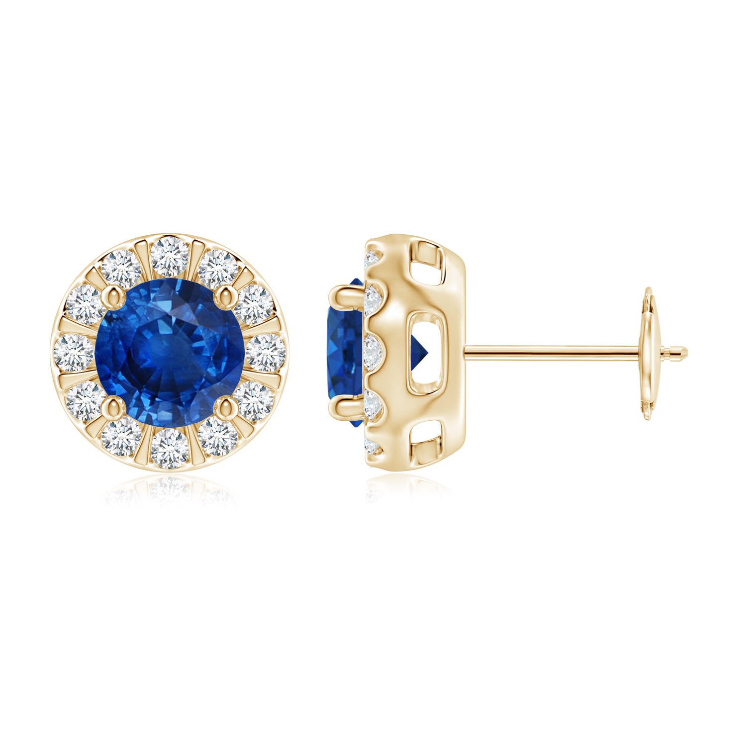 AAA - Blue Sapphire / 2.43 CT / 14 KT Yellow Gold