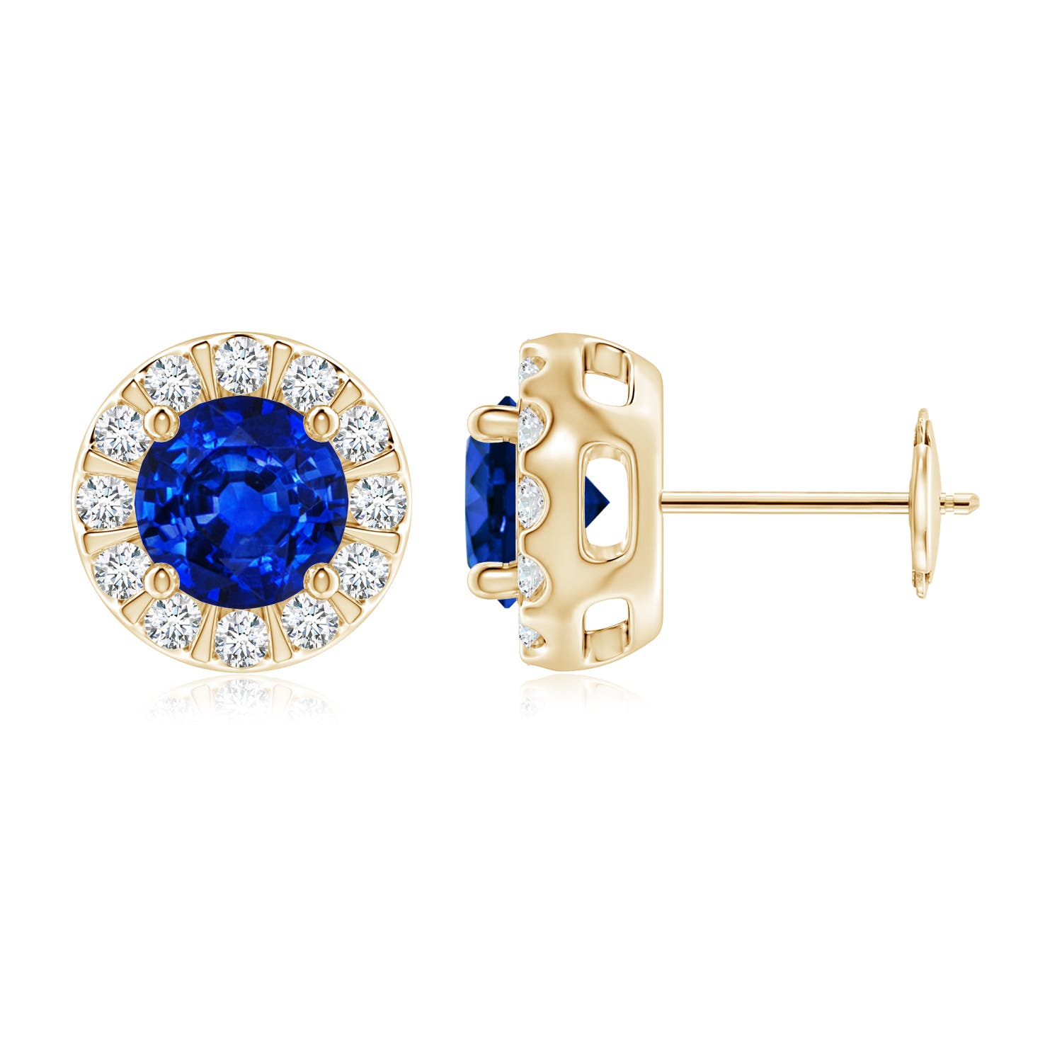 AAAA - Blue Sapphire / 2.43 CT / 14 KT Yellow Gold