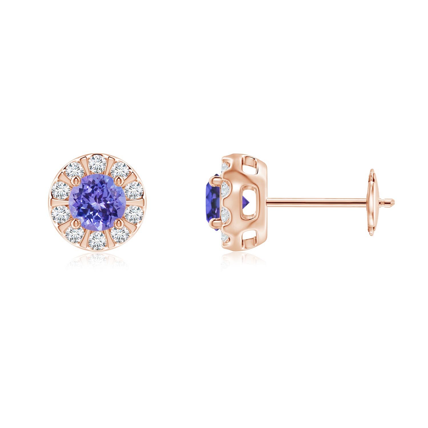 AAA - Tanzanite / 0.7 CT / 14 KT Rose Gold