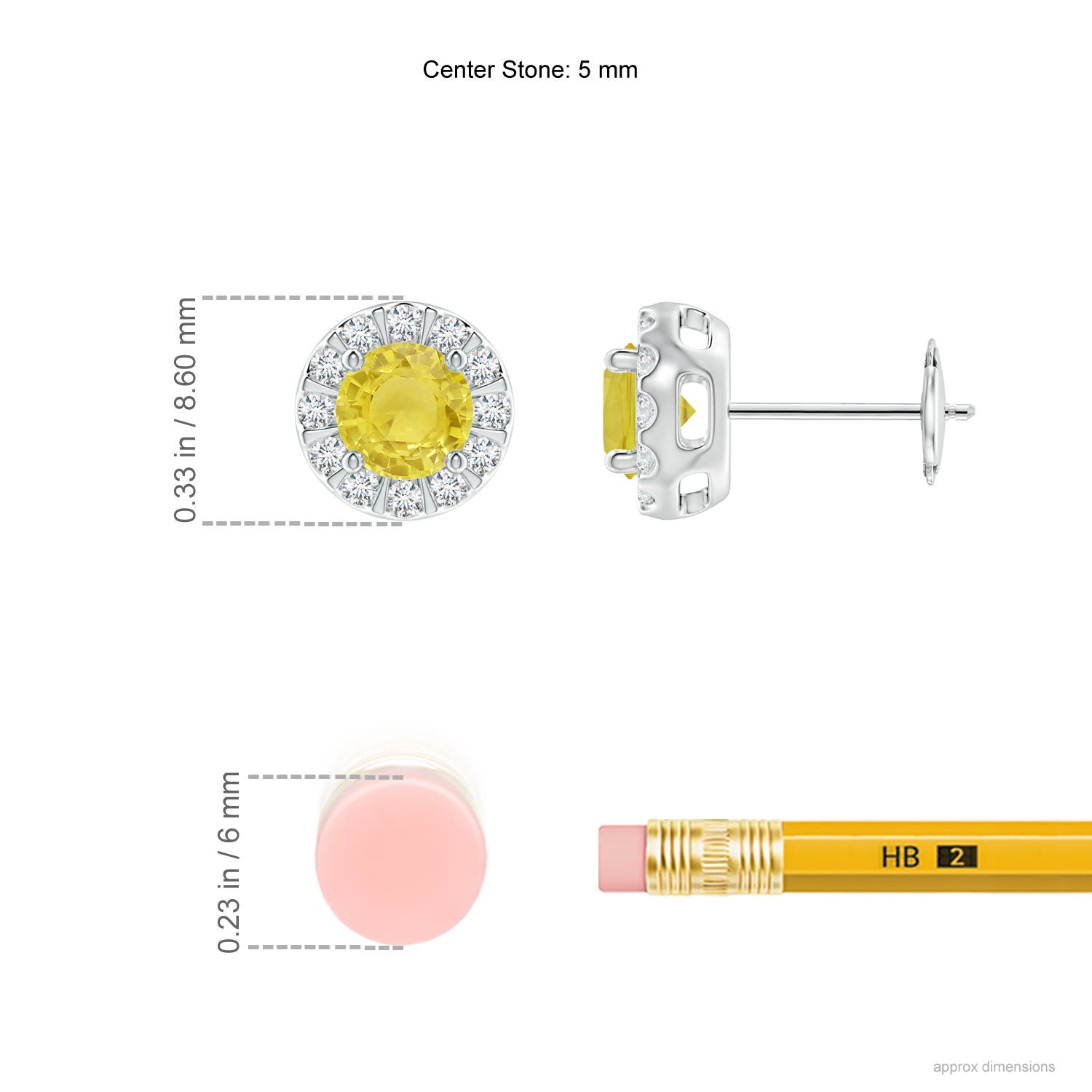 A - Yellow Sapphire / 1.35 CT / 14 KT White Gold