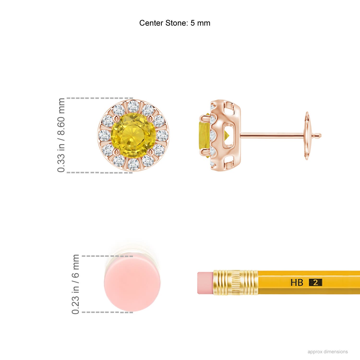 AAA - Yellow Sapphire / 1.35 CT / 14 KT Rose Gold