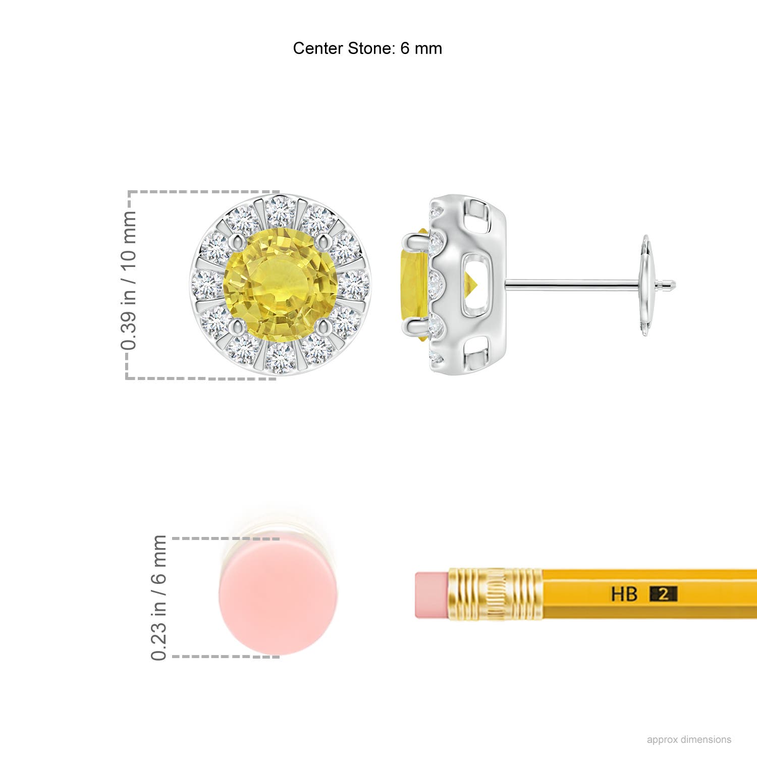 AA - Yellow Sapphire / 2.43 CT / 14 KT White Gold