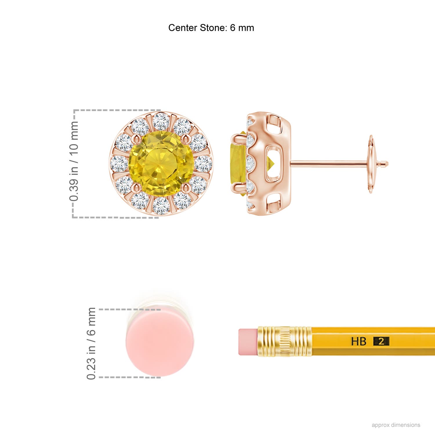 AAA - Yellow Sapphire / 2.43 CT / 14 KT Rose Gold