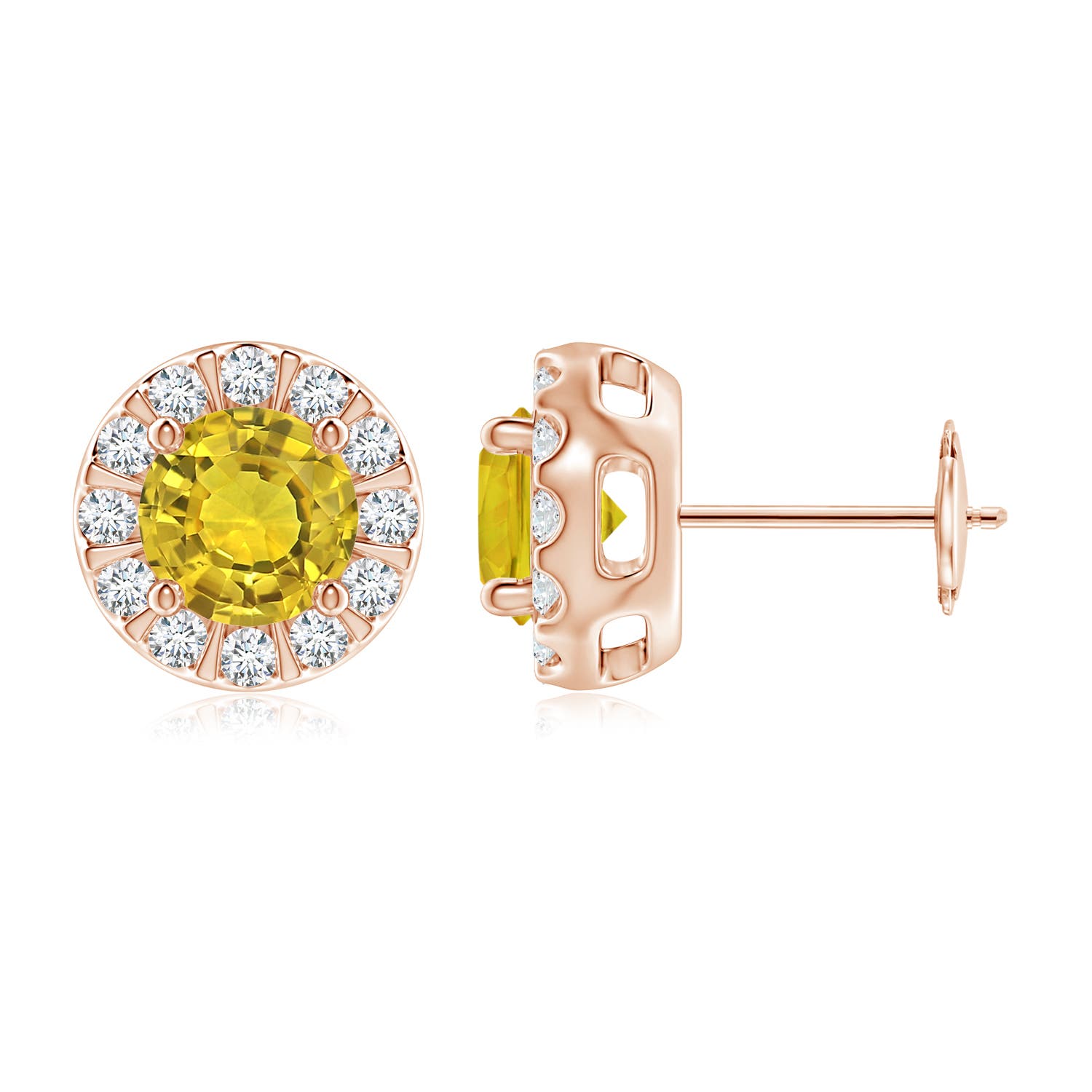 AAAA - Yellow Sapphire / 2.43 CT / 14 KT Rose Gold