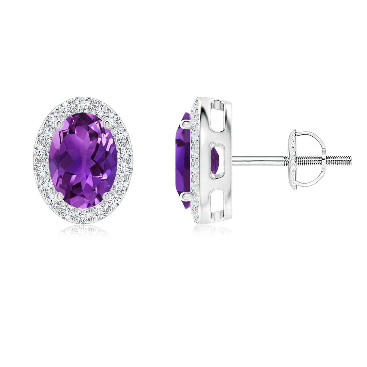 AAAA - Amethyst / 1.69 CT / 14 KT White Gold