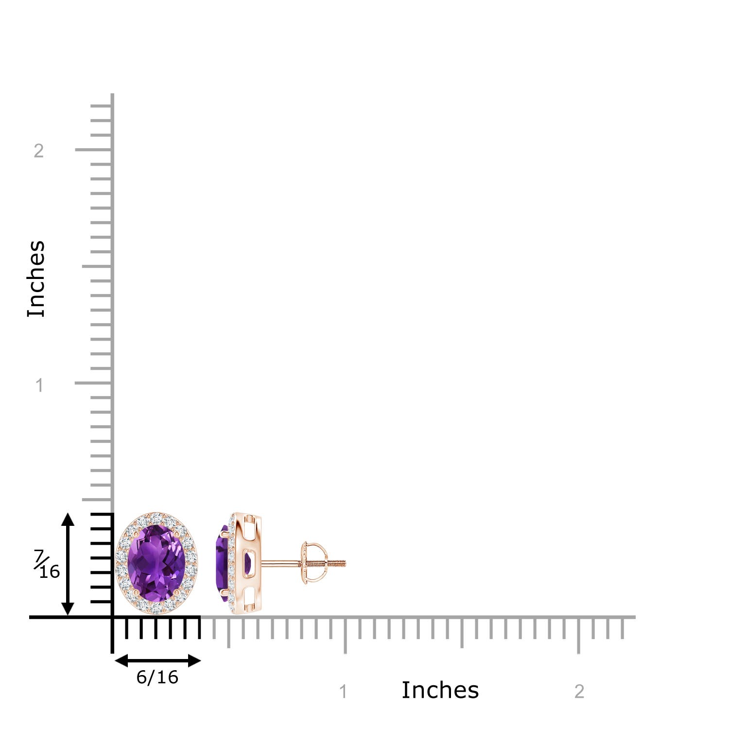 AAAA - Amethyst / 2.66 CT / 14 KT Rose Gold