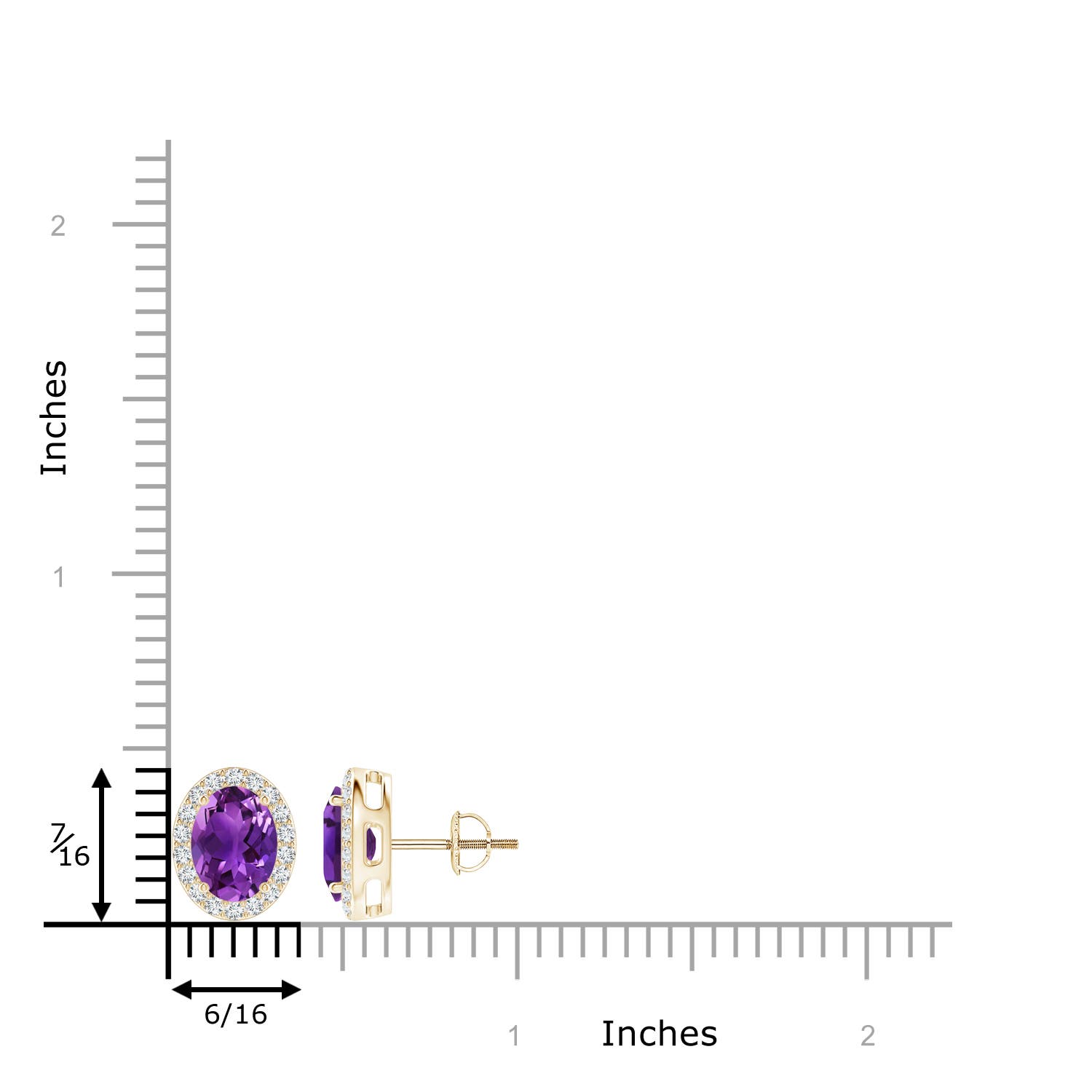 AAAA - Amethyst / 2.66 CT / 14 KT Yellow Gold