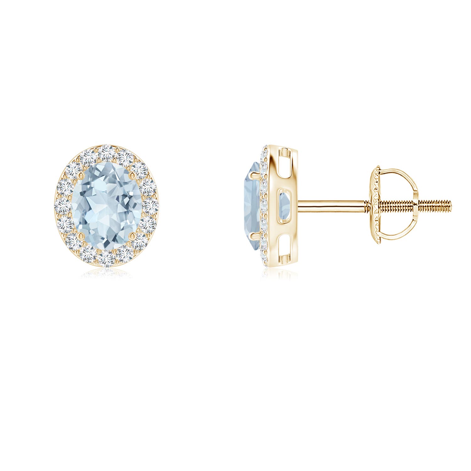 A - Aquamarine / 0.76 CT / 14 KT Yellow Gold