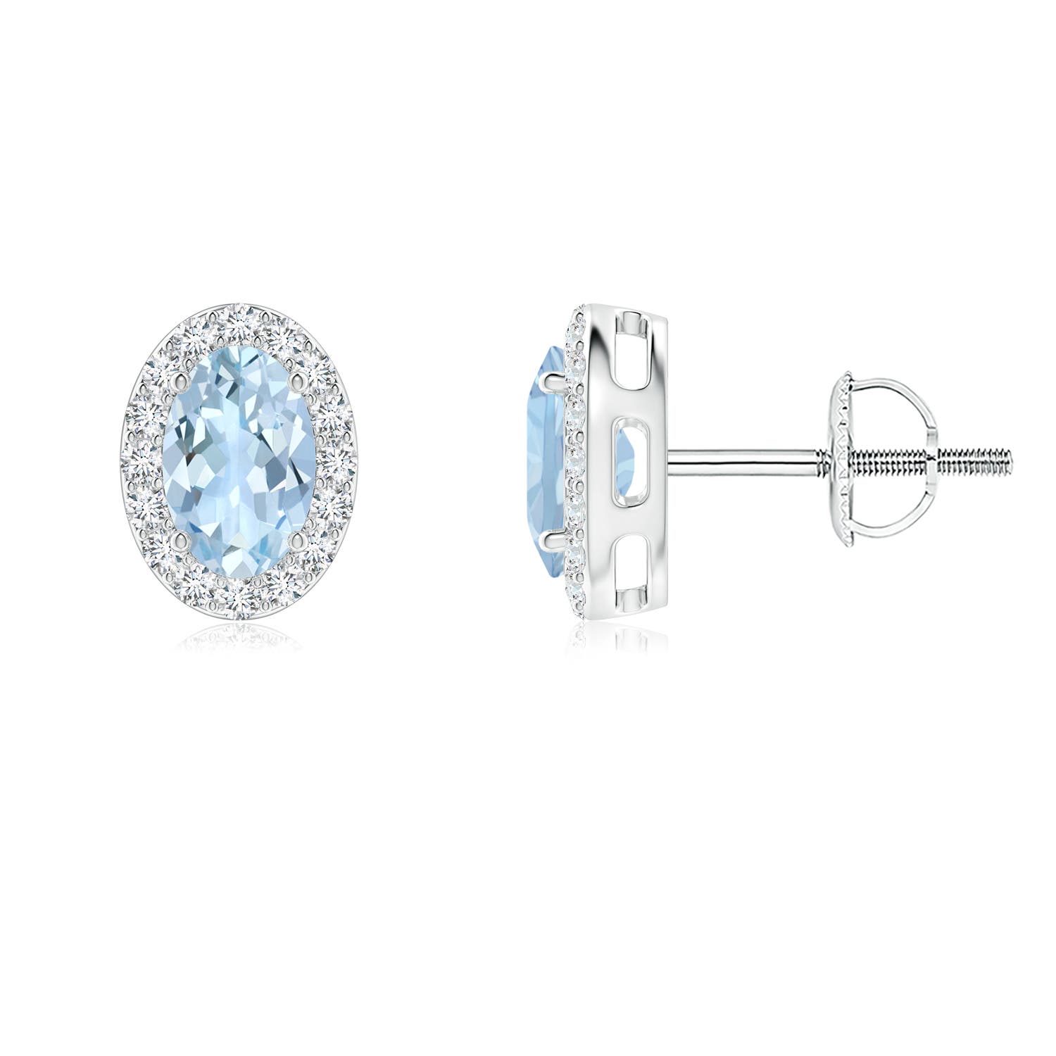 AA - Aquamarine / 0.99 CT / 14 KT White Gold