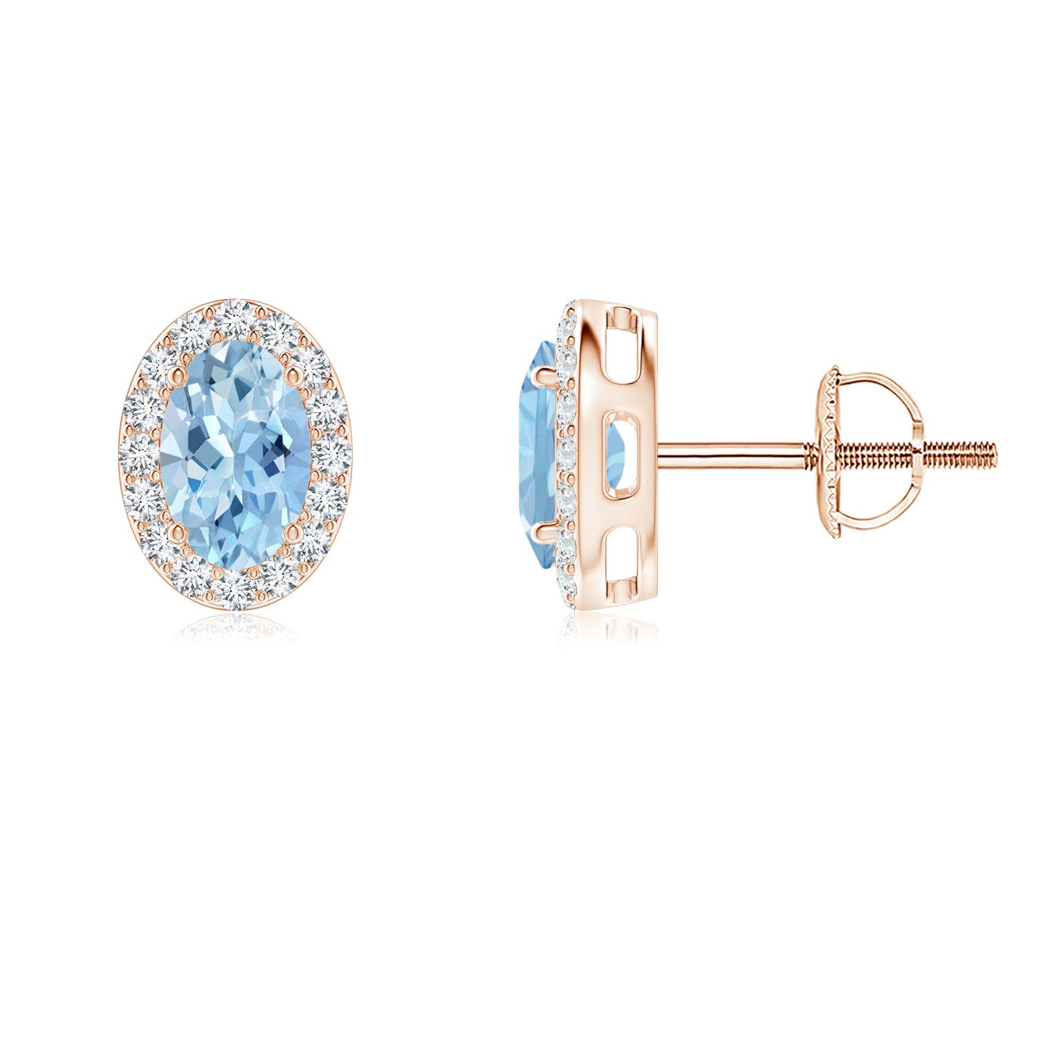 AAA - Aquamarine / 0.99 CT / 14 KT Rose Gold