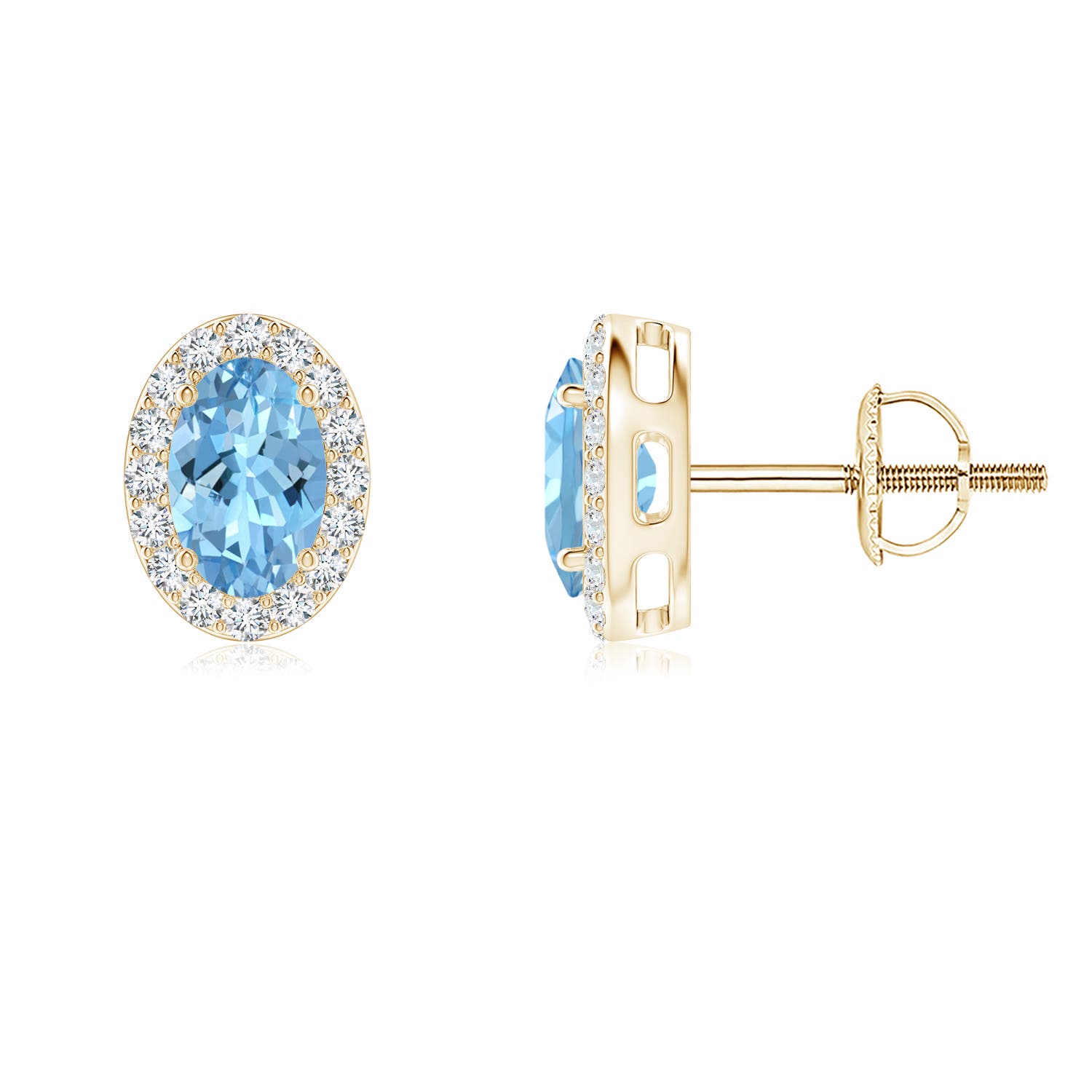 AAAA - Aquamarine / 0.99 CT / 14 KT Yellow Gold