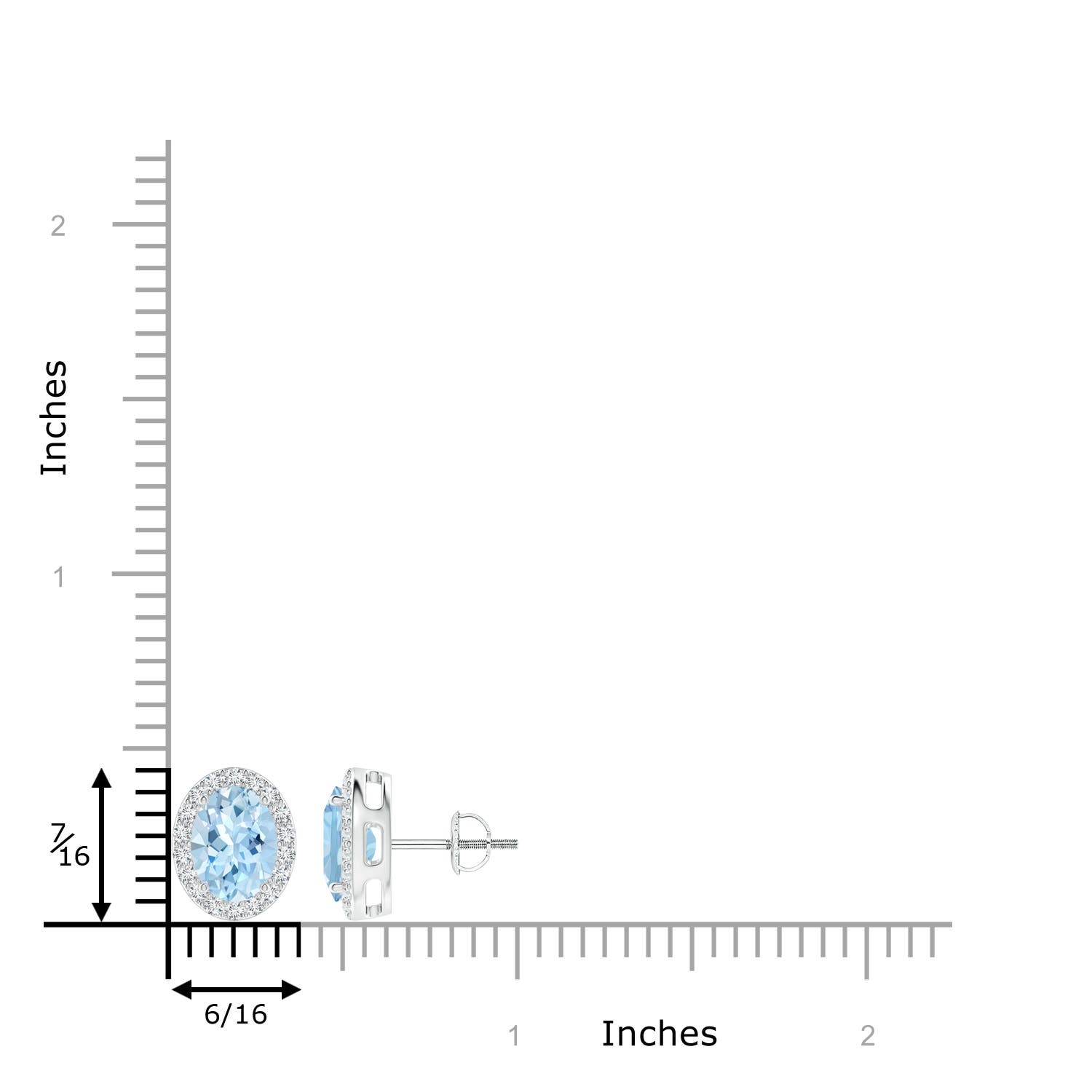 AAA - Aquamarine / 2.36 CT / 14 KT White Gold