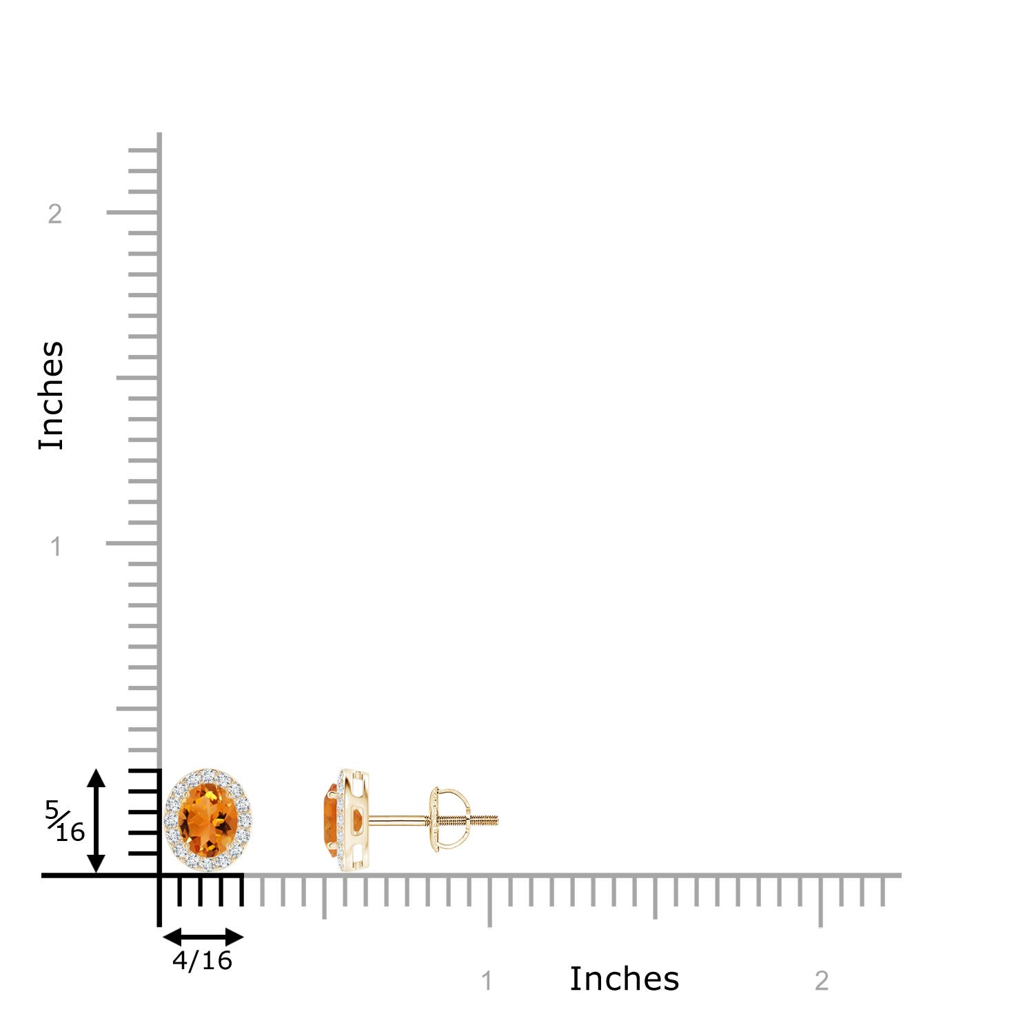 AAA - Citrine / 0.76 CT / 14 KT Yellow Gold