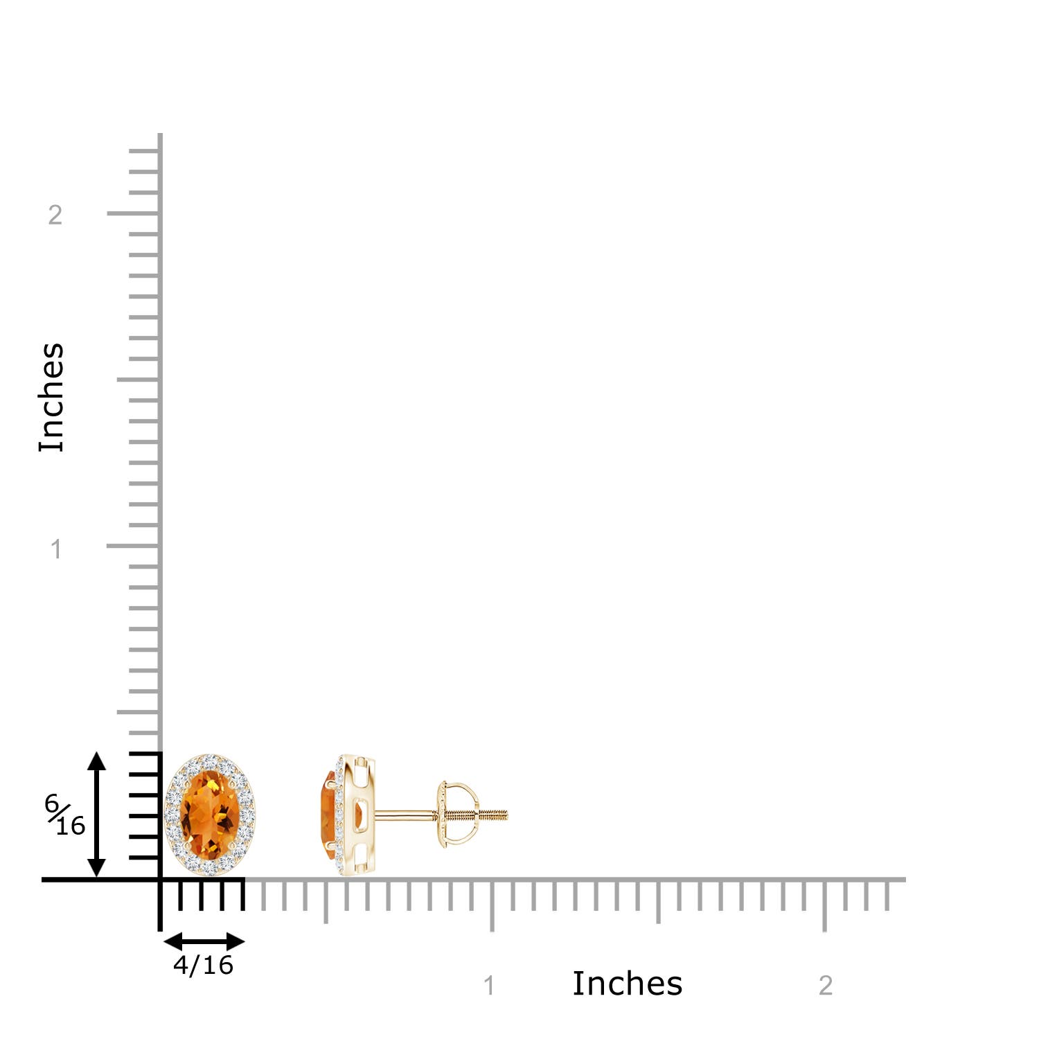 AAA - Citrine / 0.99 CT / 14 KT Yellow Gold