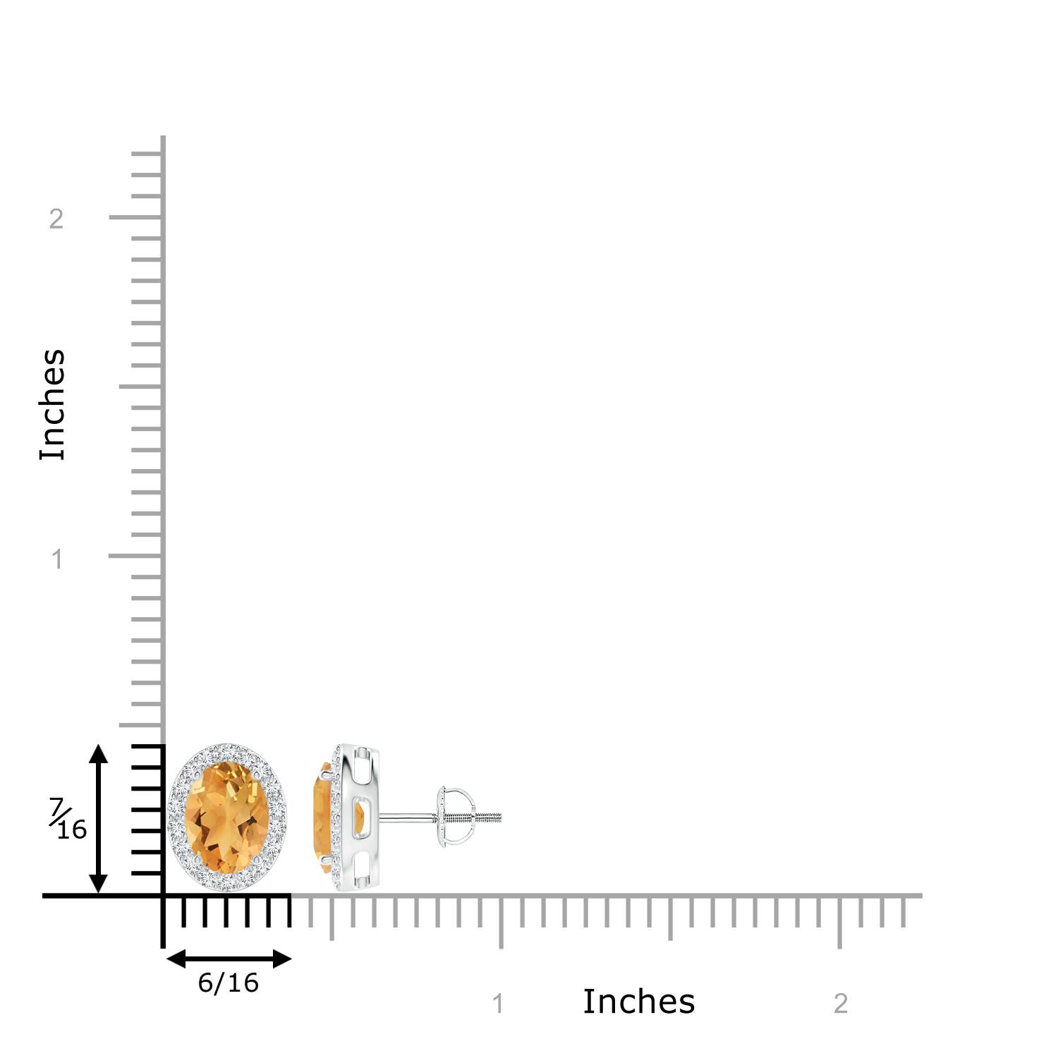 A - Citrine / 2.56 CT / 14 KT White Gold