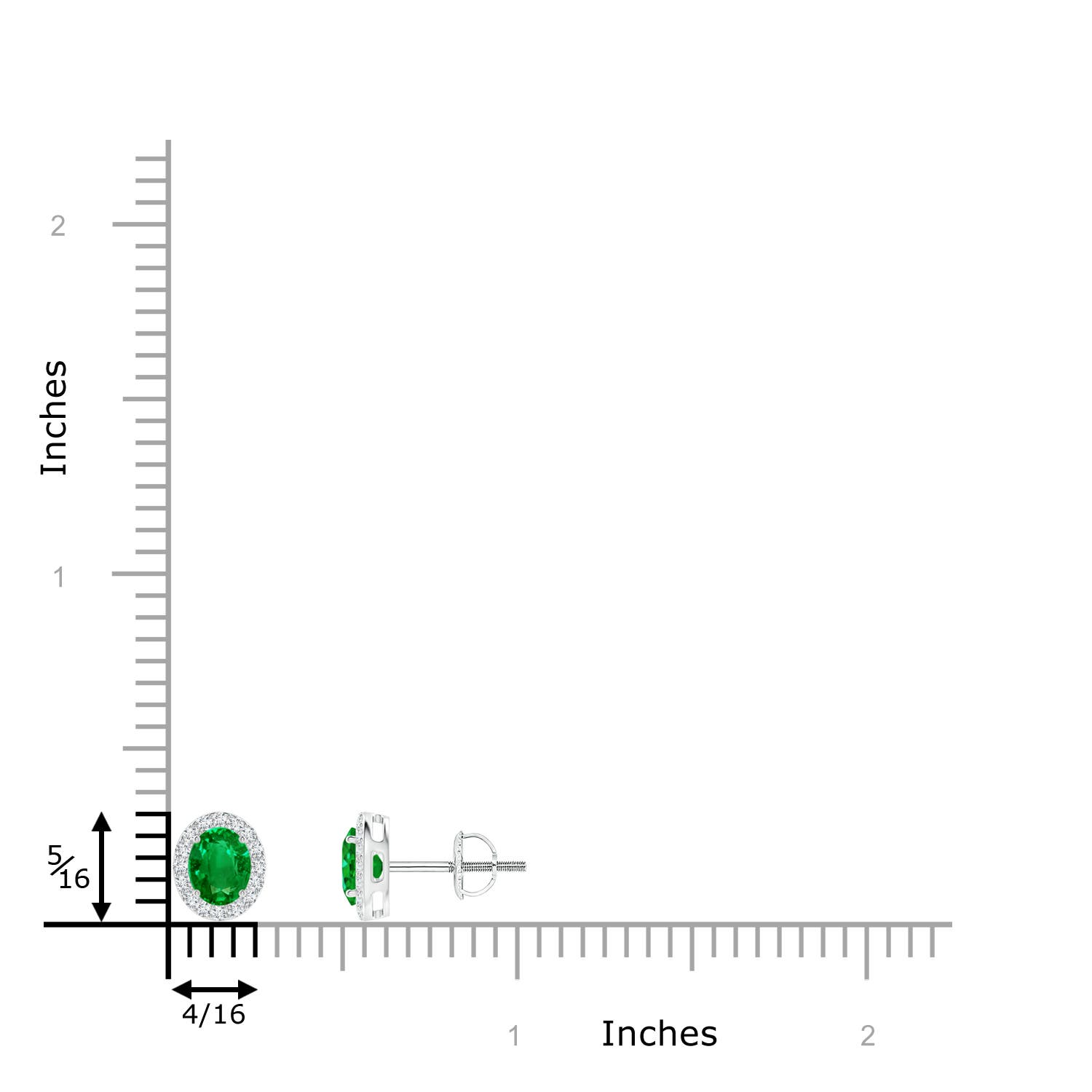 AAAA - Emerald / 0.76 CT / 14 KT White Gold