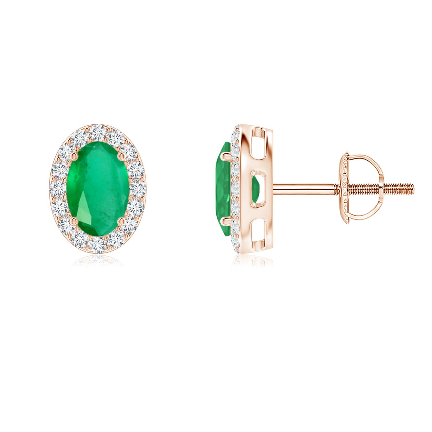 A - Emerald / 0.99 CT / 14 KT Rose Gold