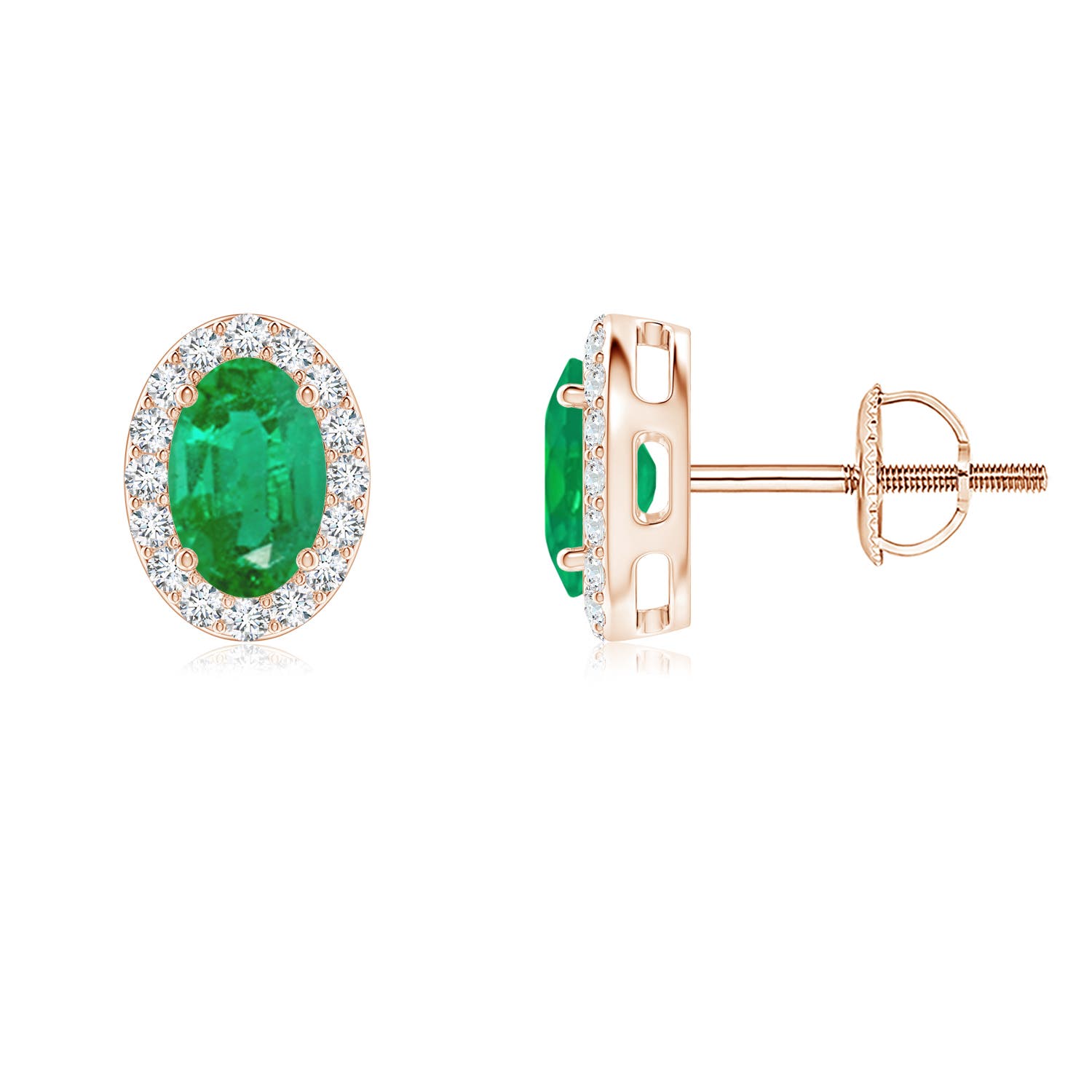 AA - Emerald / 0.99 CT / 14 KT Rose Gold