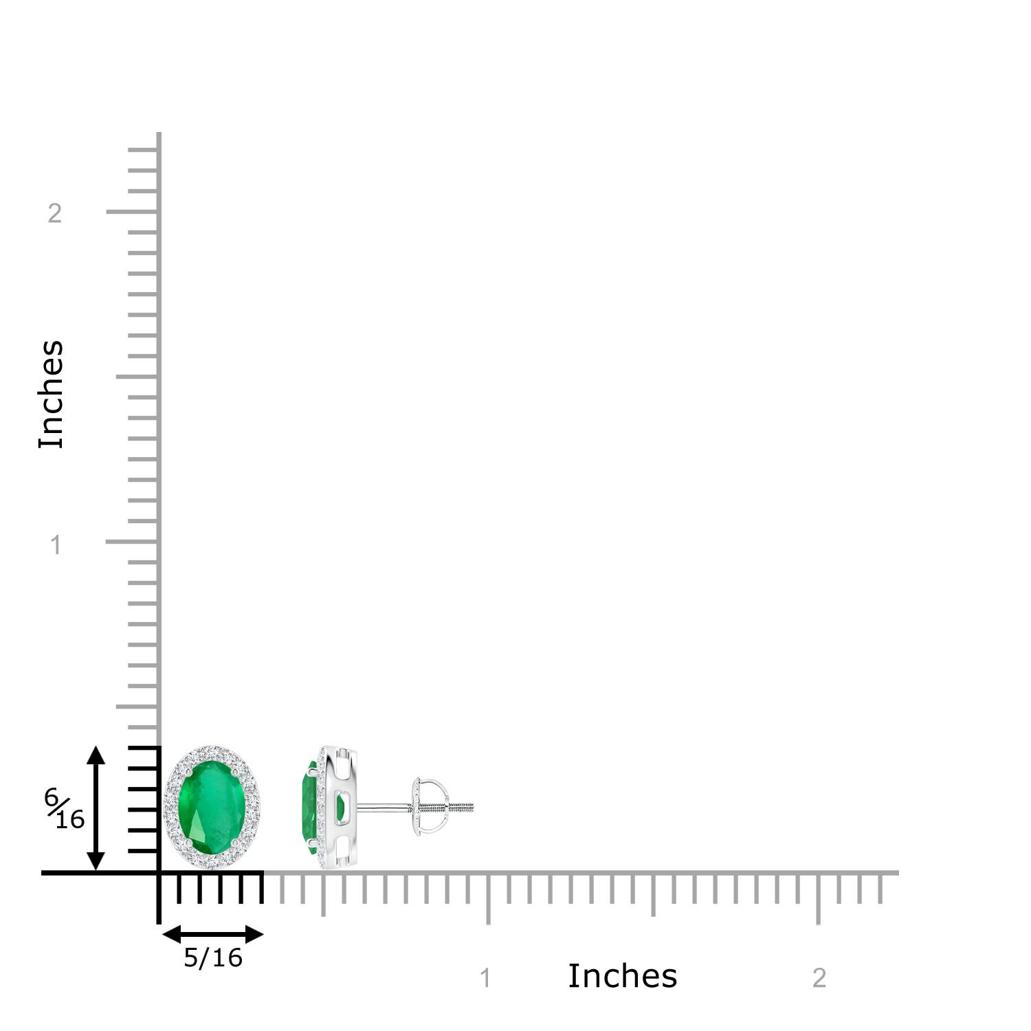 A - Emerald / 1.61 CT / 14 KT White Gold