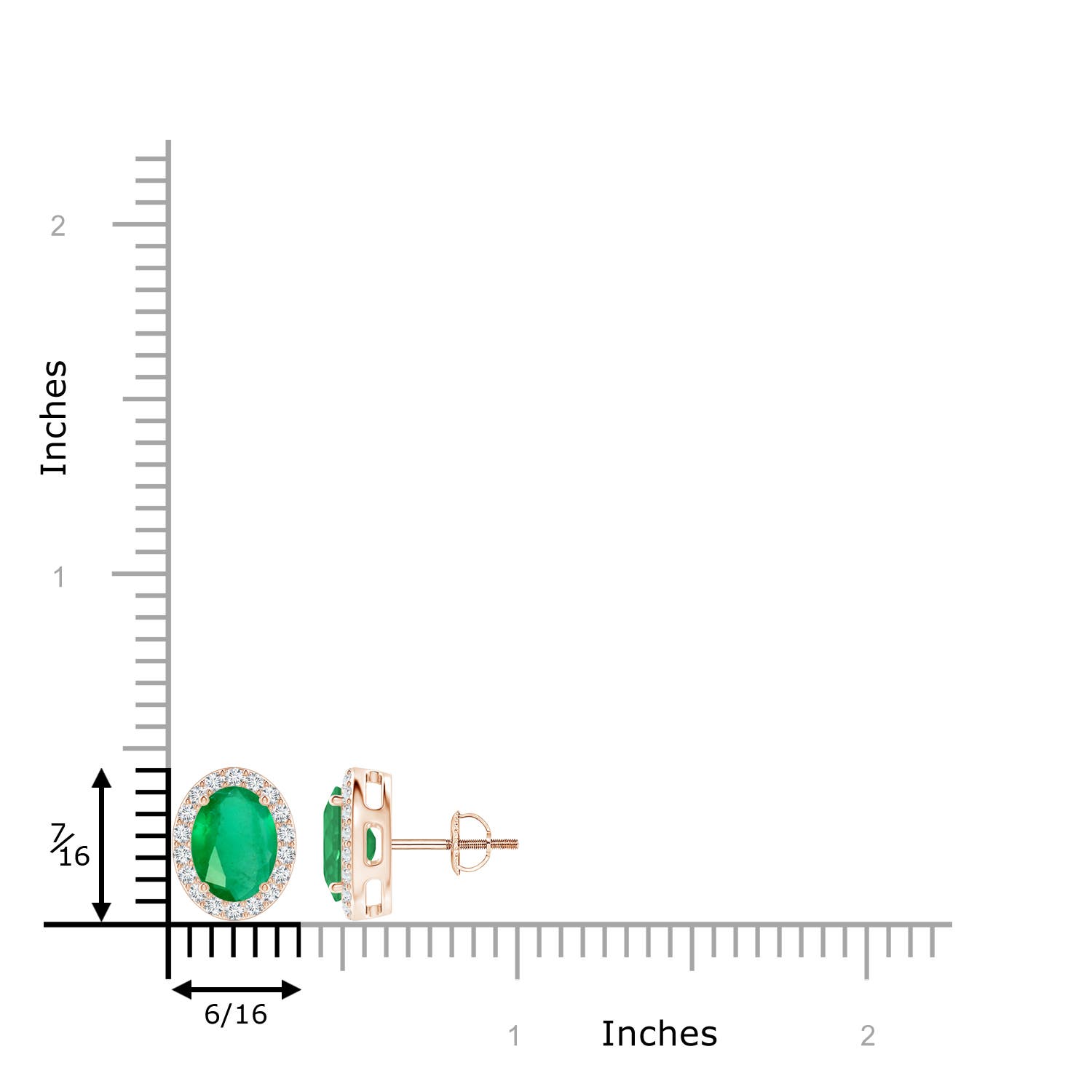 A - Emerald / 2.56 CT / 14 KT Rose Gold