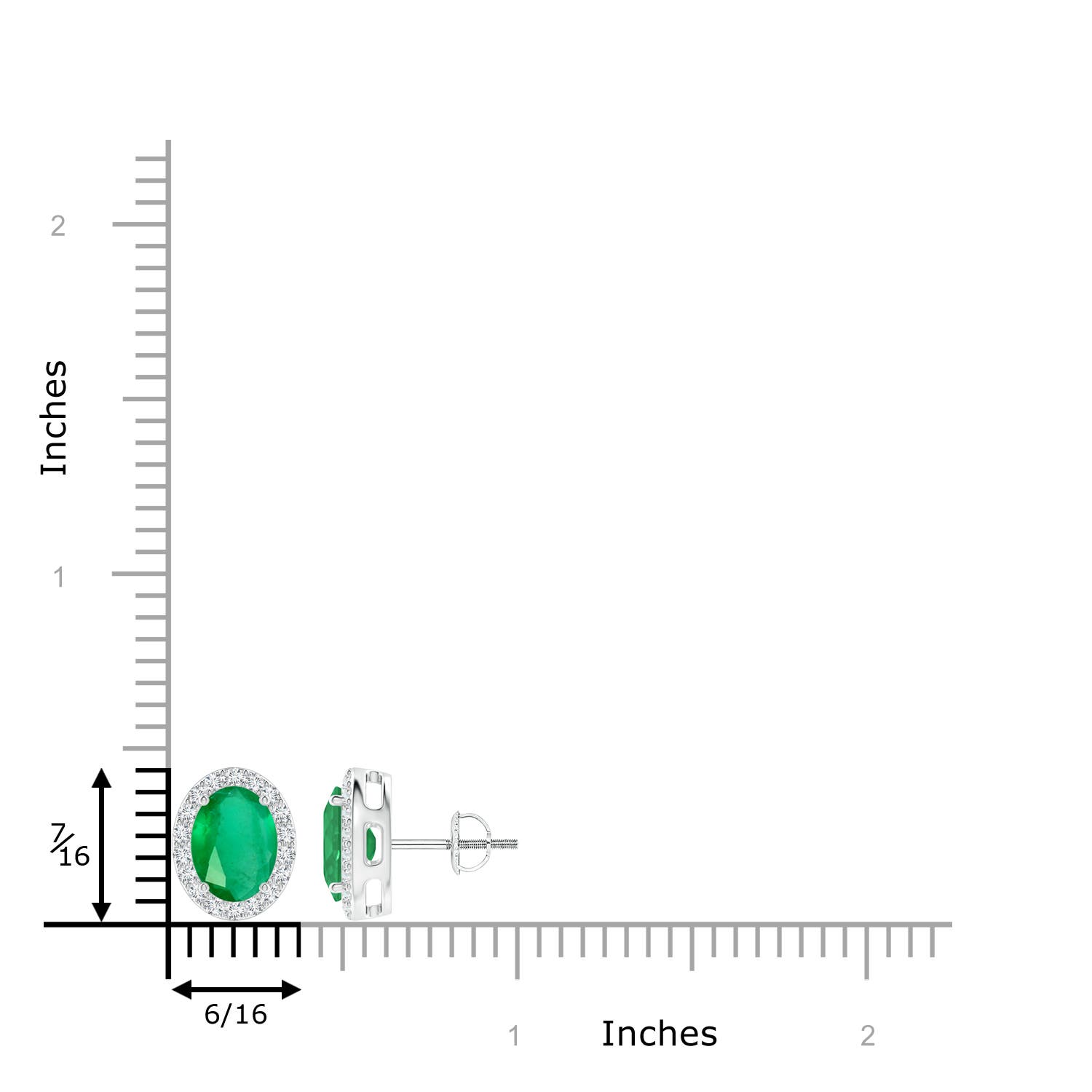 A - Emerald / 2.56 CT / 14 KT White Gold