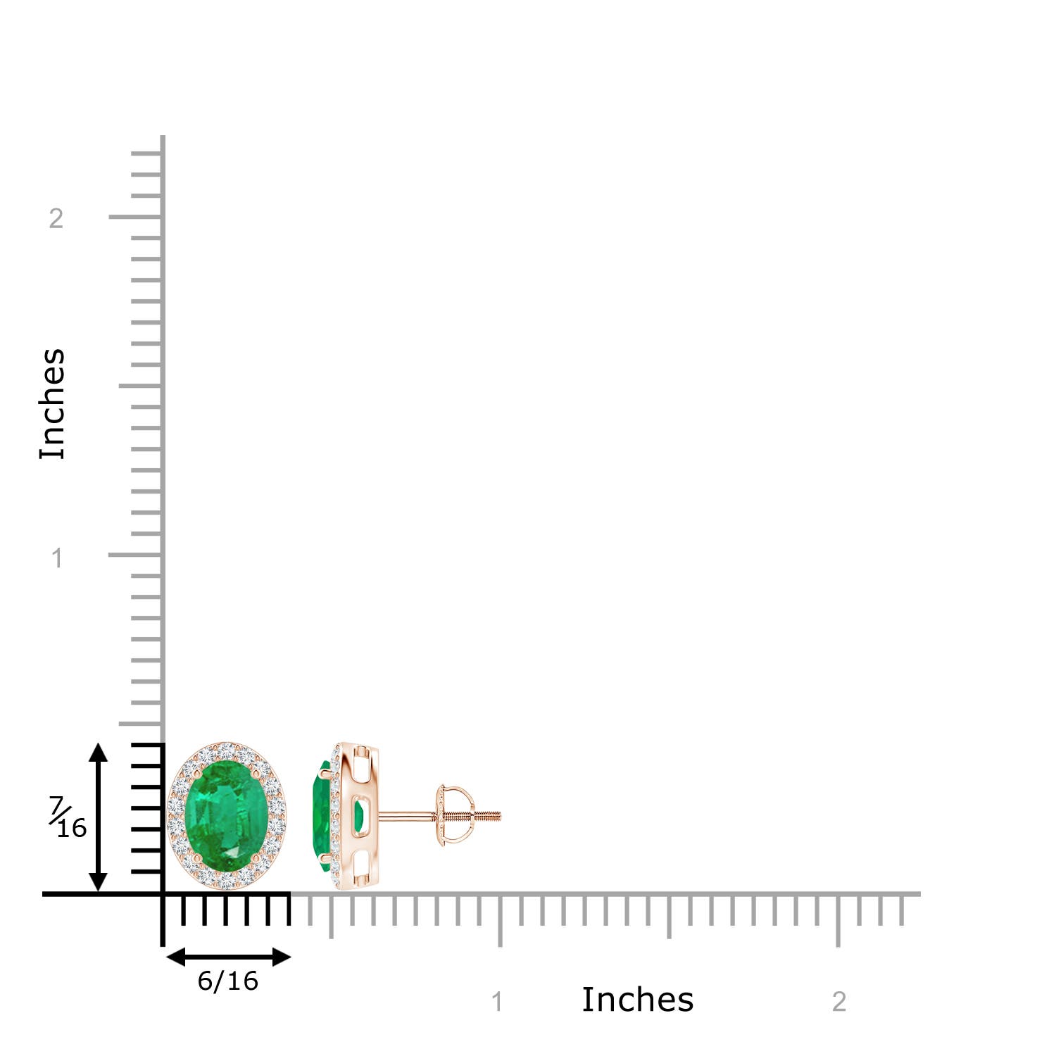 AA - Emerald / 2.56 CT / 14 KT Rose Gold