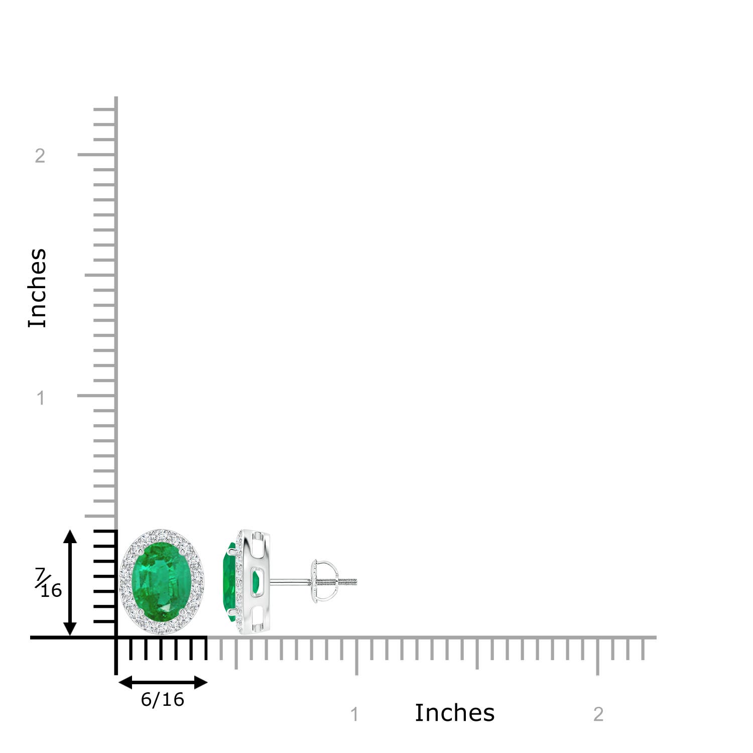 AA - Emerald / 2.56 CT / 14 KT White Gold