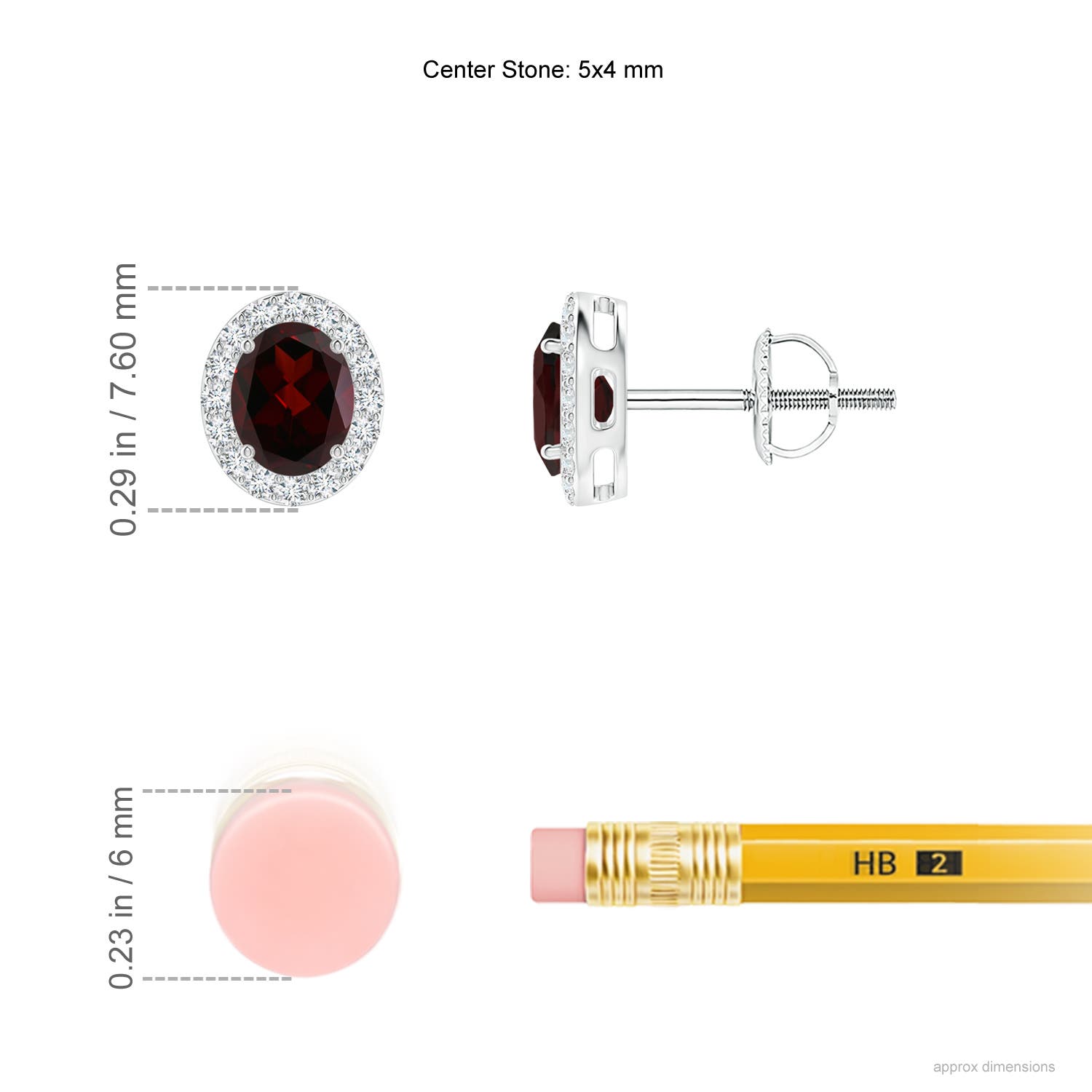 A - Garnet / 1.06 CT / 14 KT White Gold