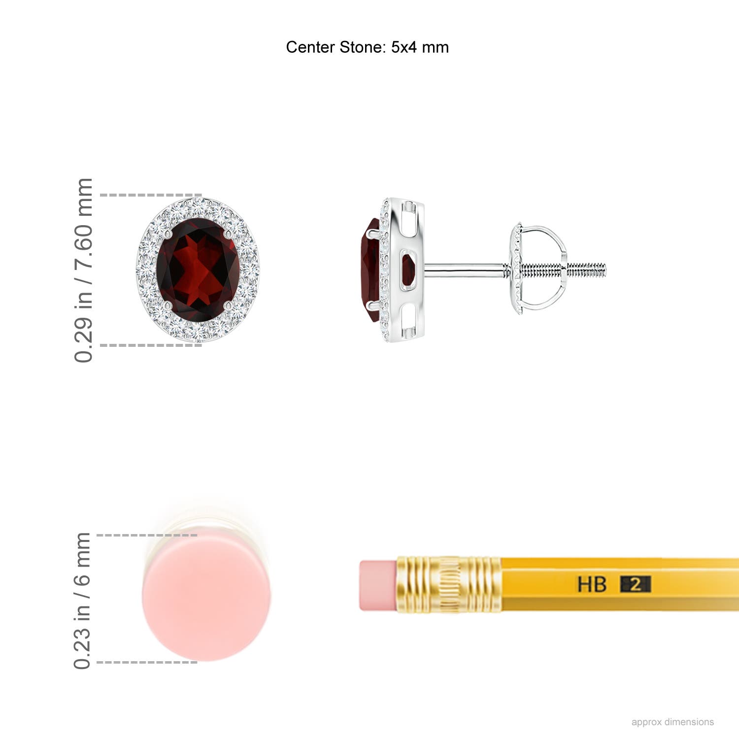 AA - Garnet / 1.06 CT / 14 KT White Gold