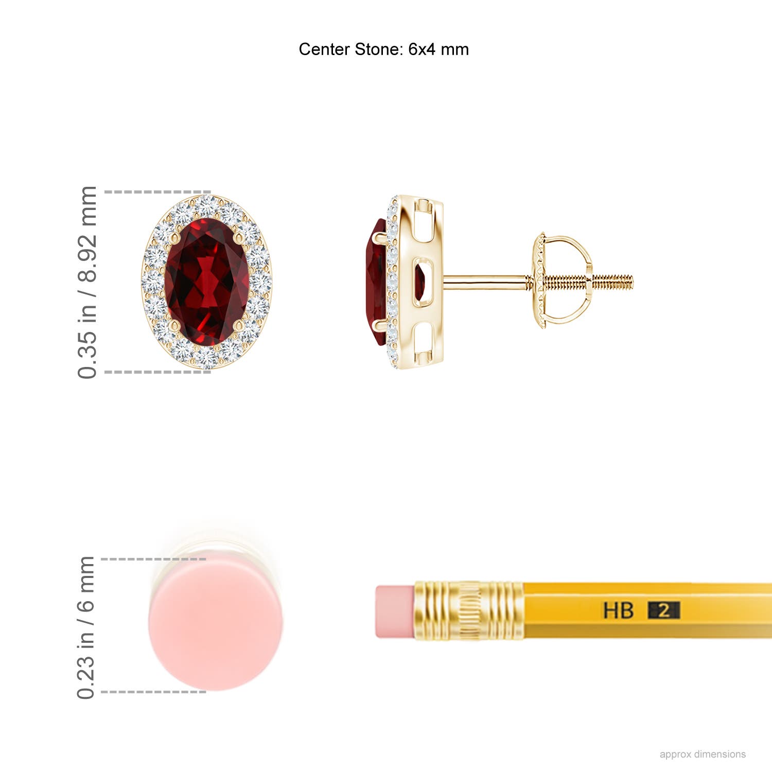 AAAA - Garnet / 1.29 CT / 14 KT Yellow Gold