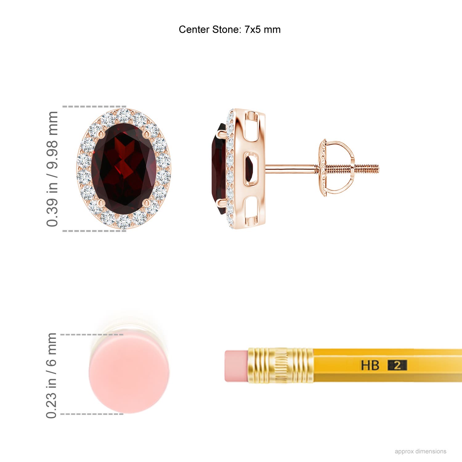 A - Garnet / 2.09 CT / 14 KT Rose Gold