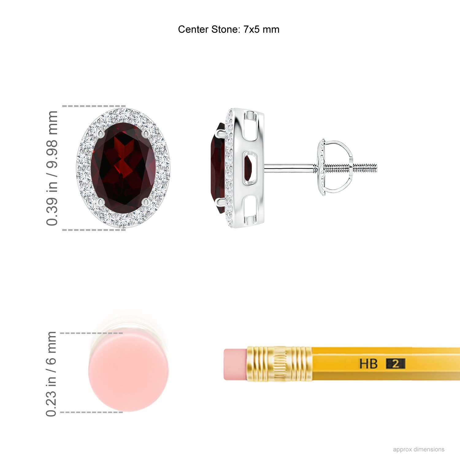 A - Garnet / 2.09 CT / 14 KT White Gold