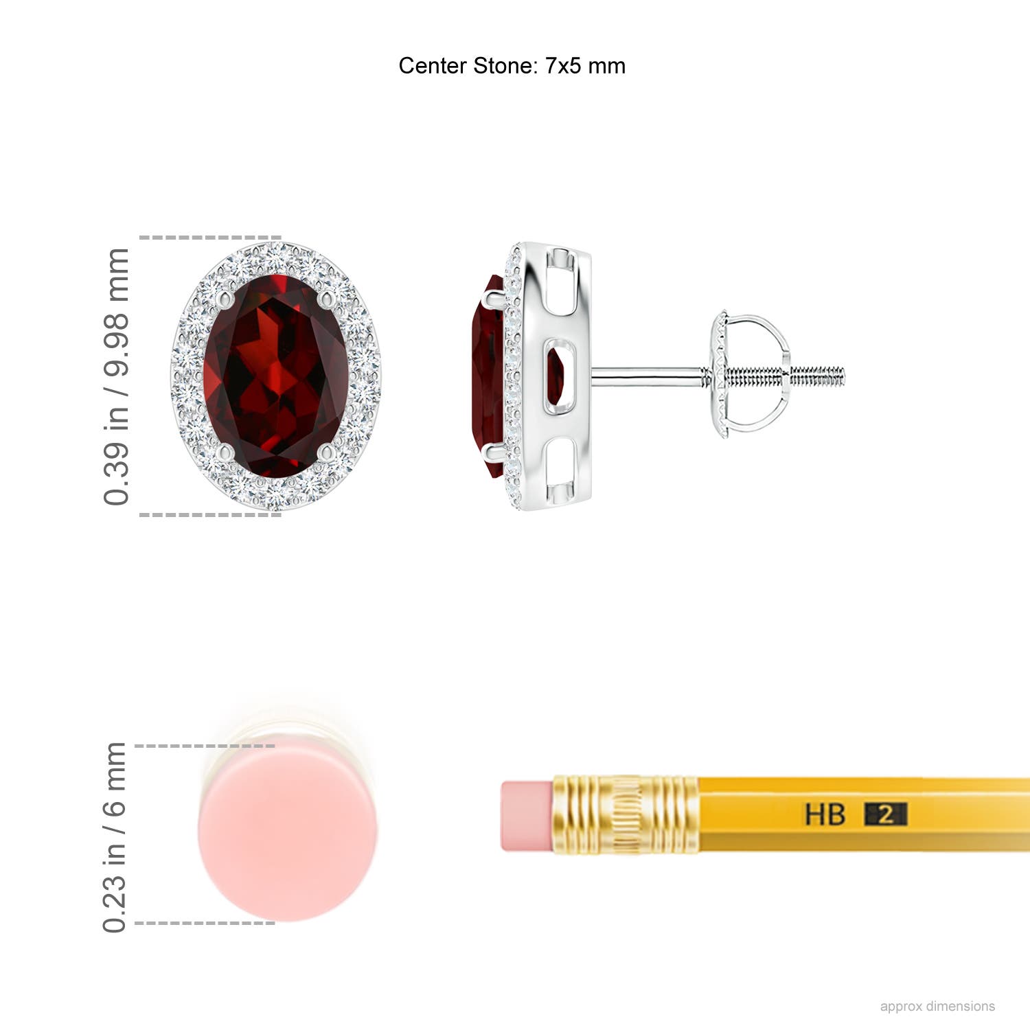 AAA - Garnet / 2.09 CT / 14 KT White Gold