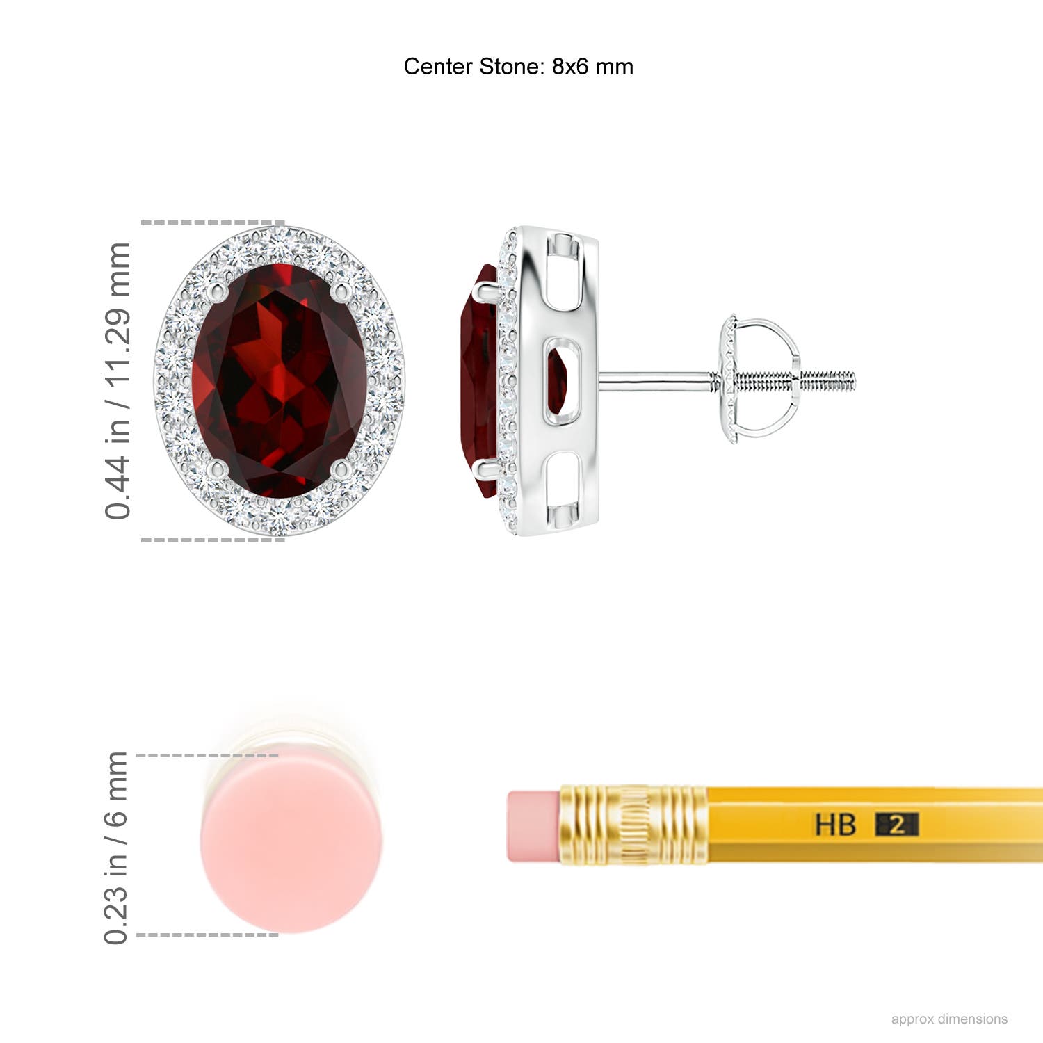 AAA - Garnet / 3.26 CT / 14 KT White Gold