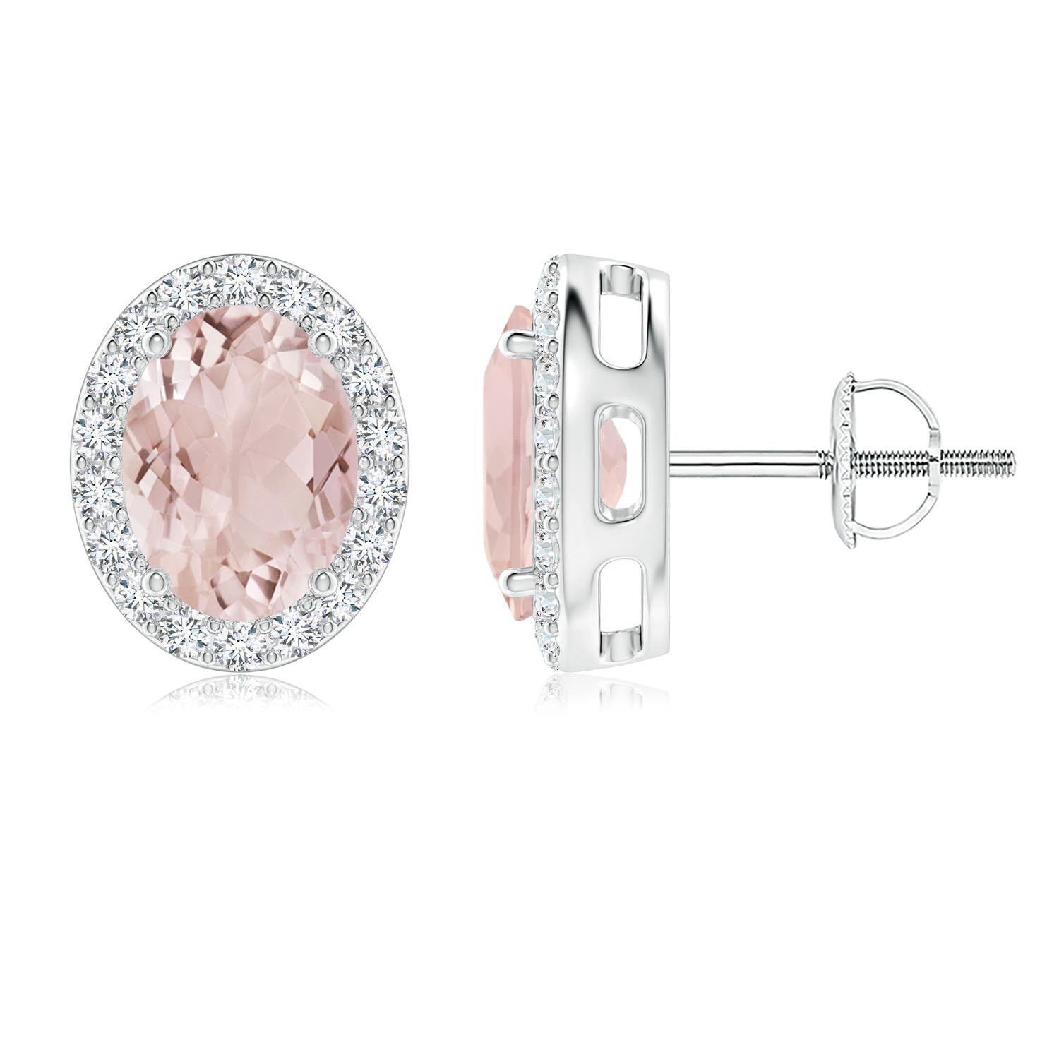 A - Morganite / 2.56 CT / 14 KT White Gold