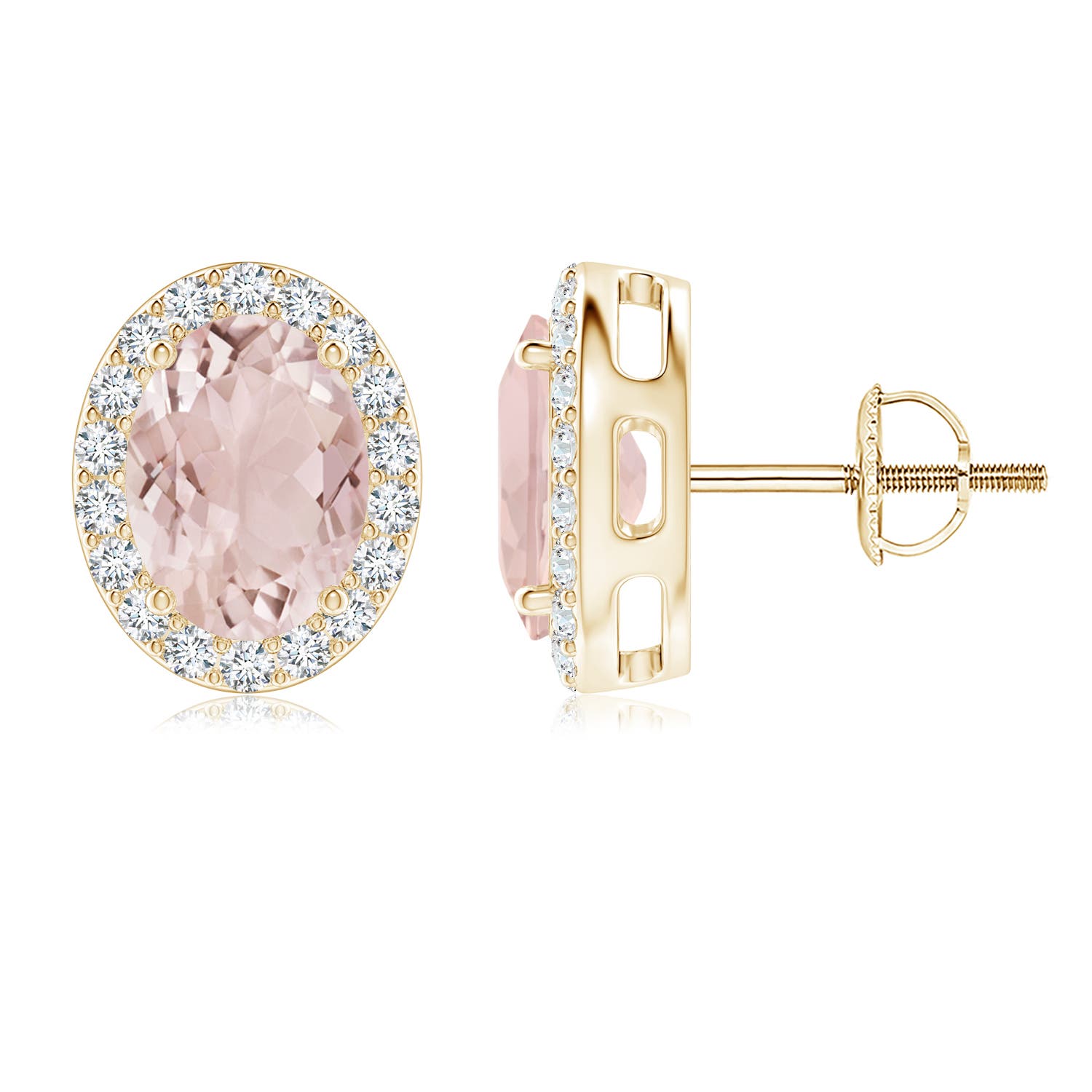 A - Morganite / 2.56 CT / 14 KT Yellow Gold