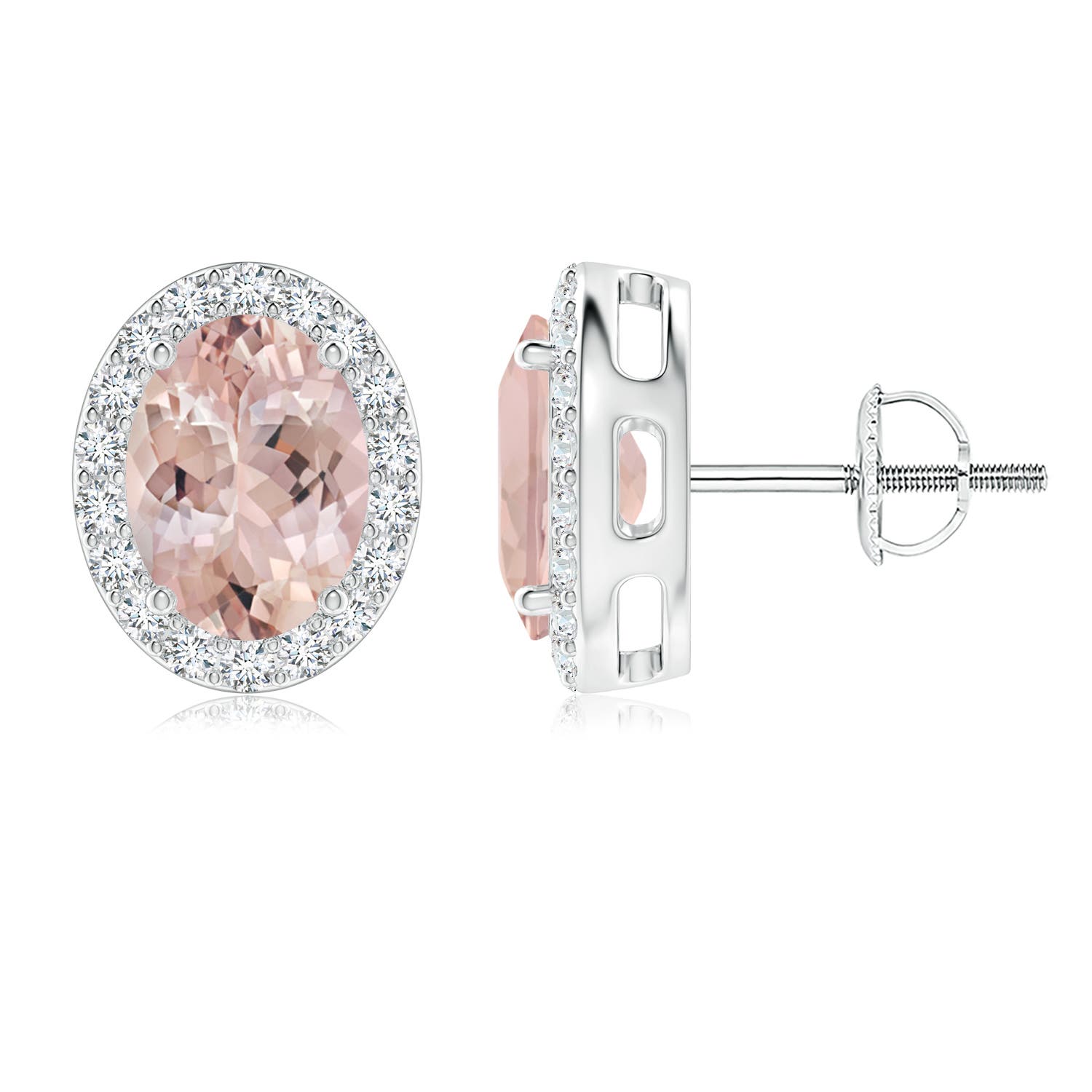 AA - Morganite / 2.56 CT / 14 KT White Gold