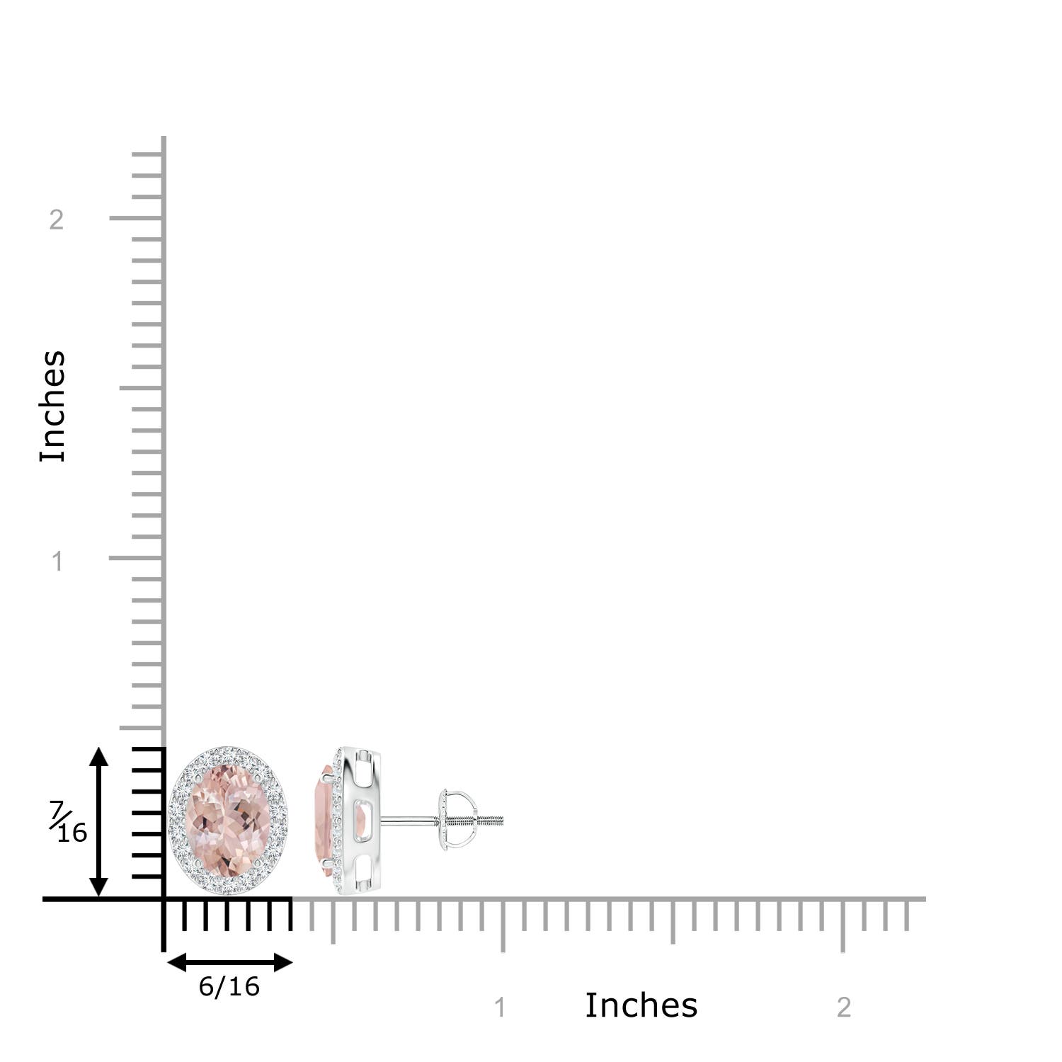 AA - Morganite / 2.56 CT / 14 KT White Gold