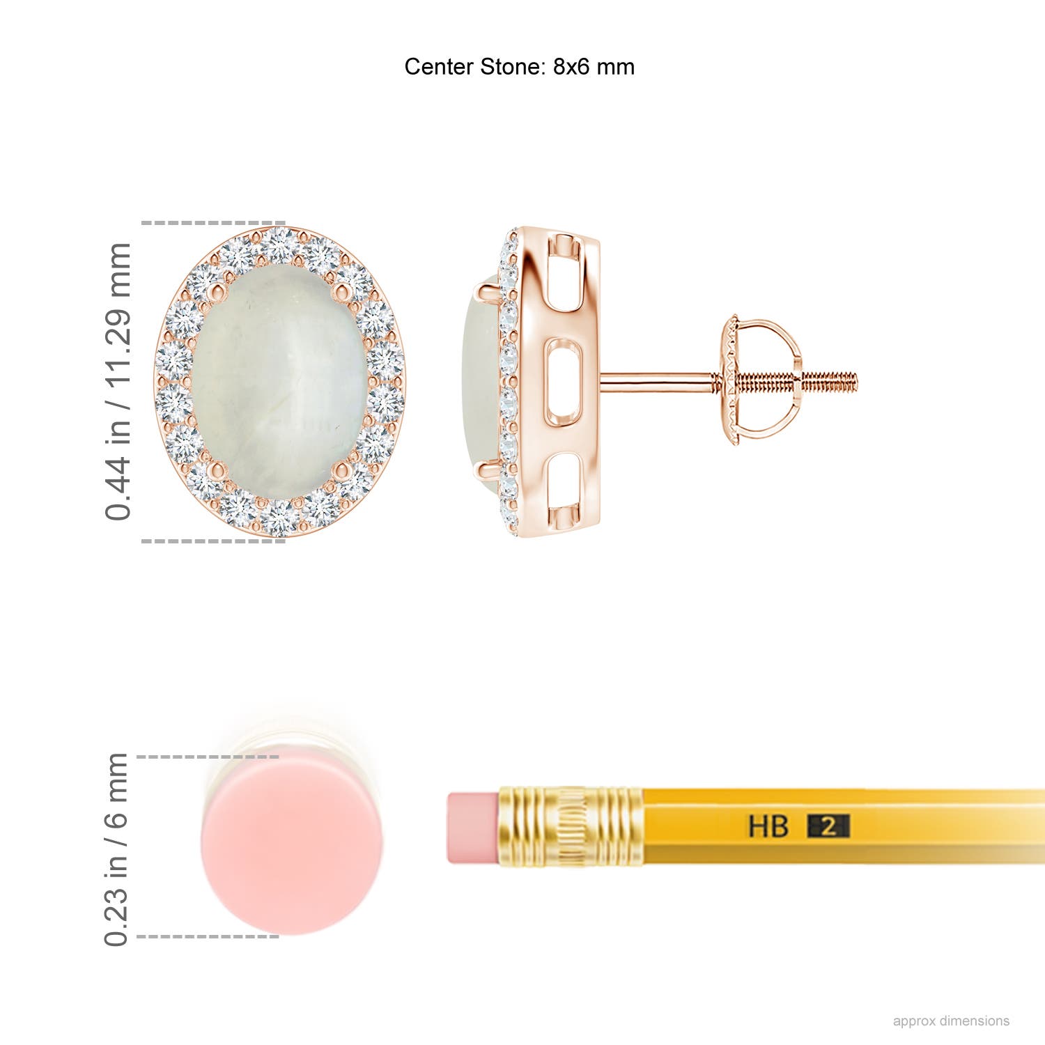 AA - Moonstone / 2.56 CT / 14 KT Rose Gold