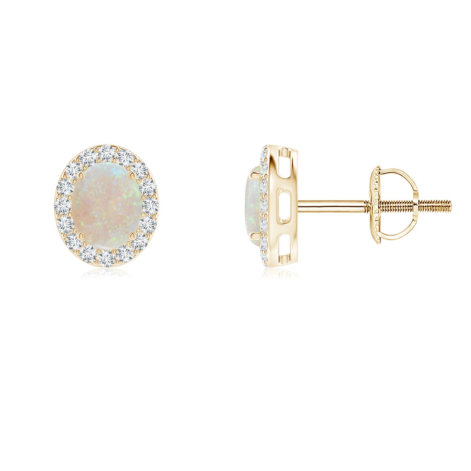 AA - Opal / 0.62 CT / 14 KT Yellow Gold